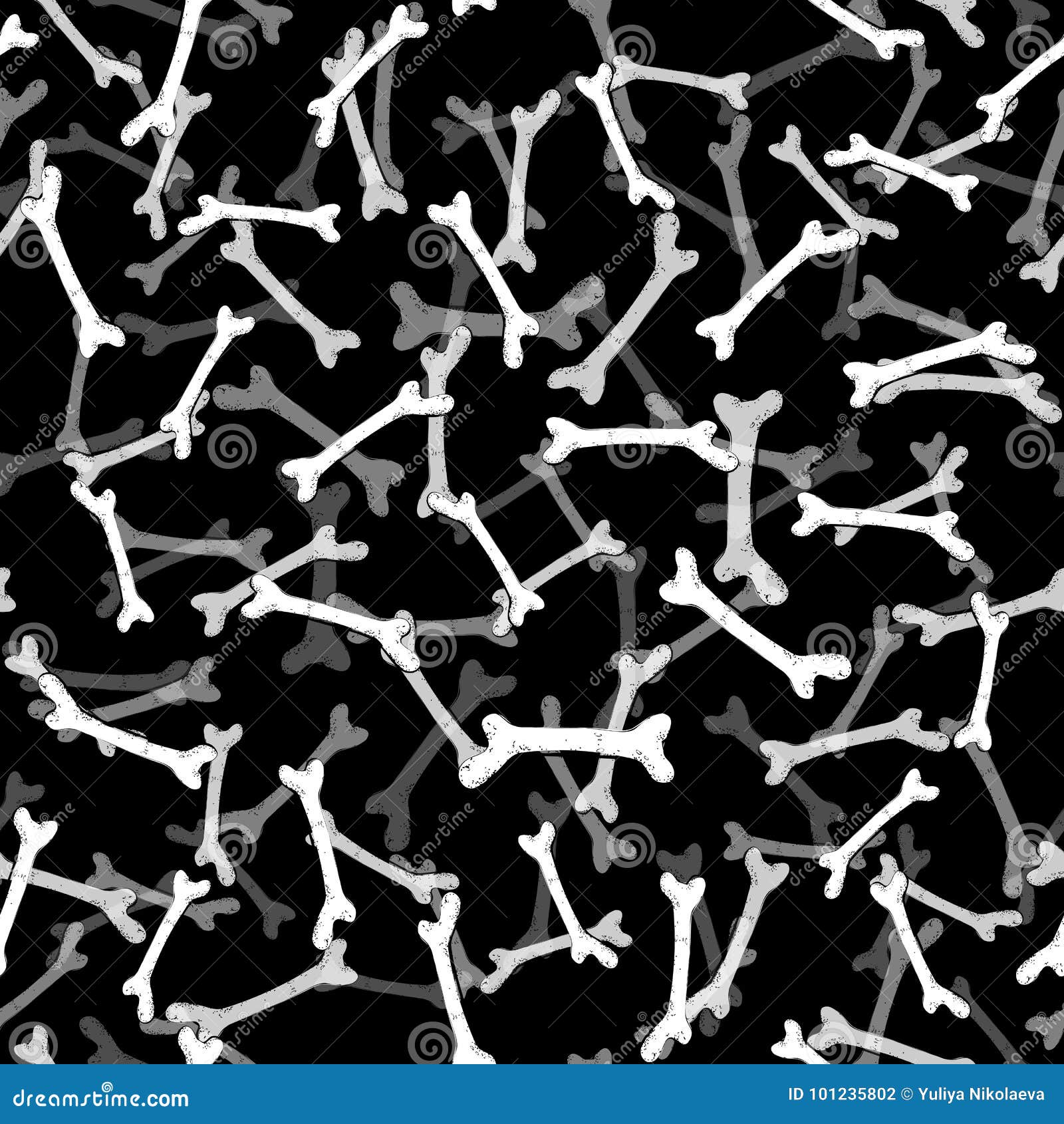pattern with bones, seamless halloween background