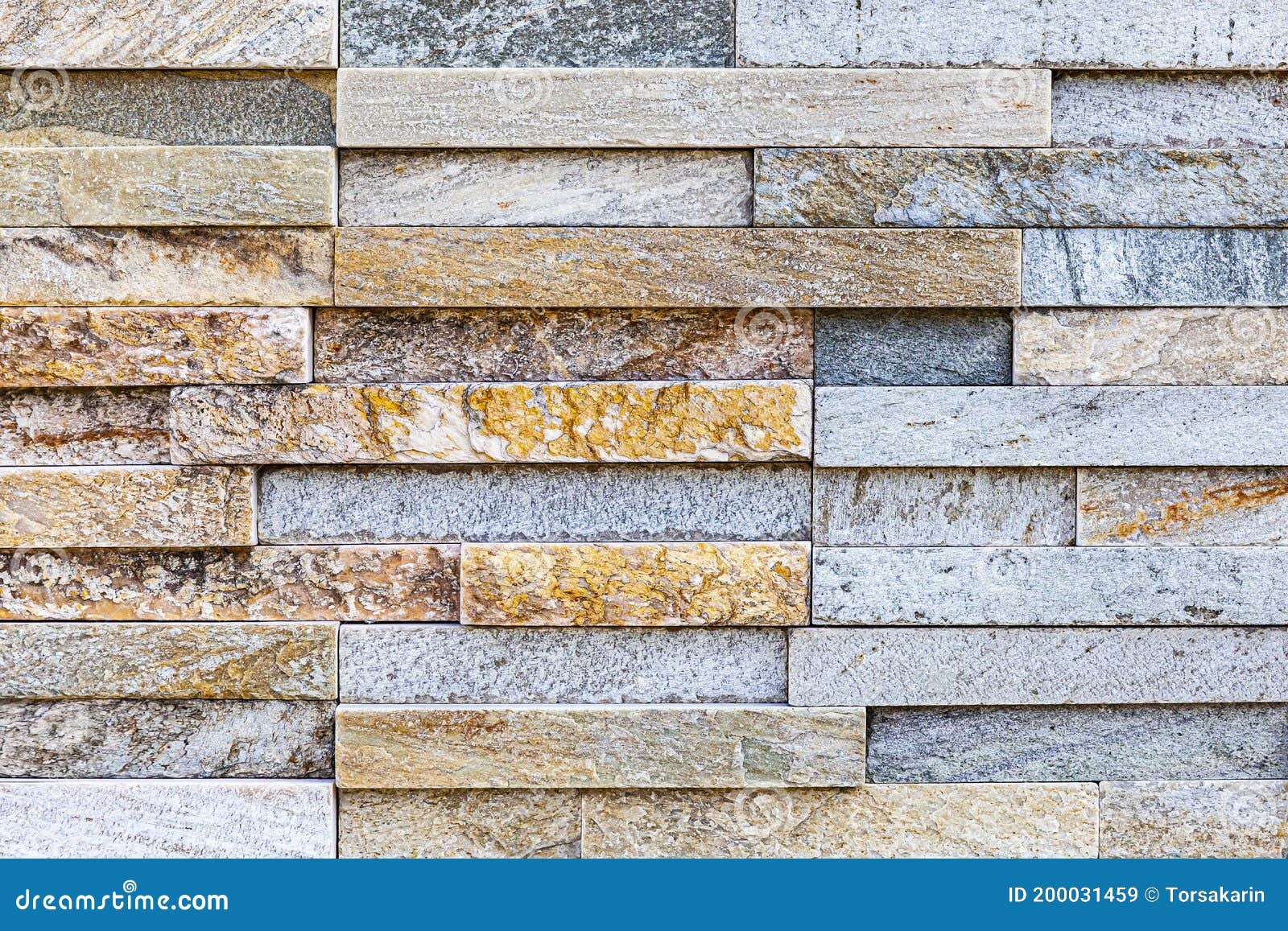 Pattern Brown Stone Cladding Wall Tile Texture and Seamless Background