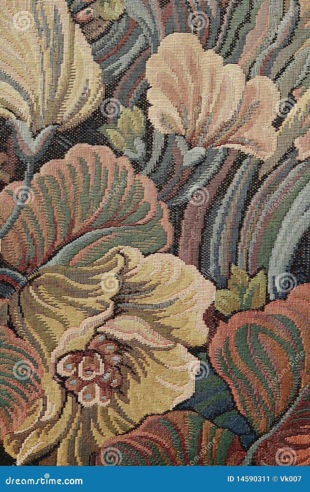 pattern of a classical ornate floral tapestry