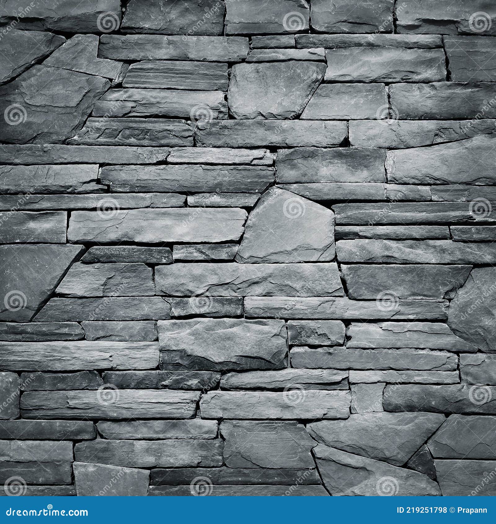 Pattern of Decorative Black Slate Stone Wall Surface / Black Stone