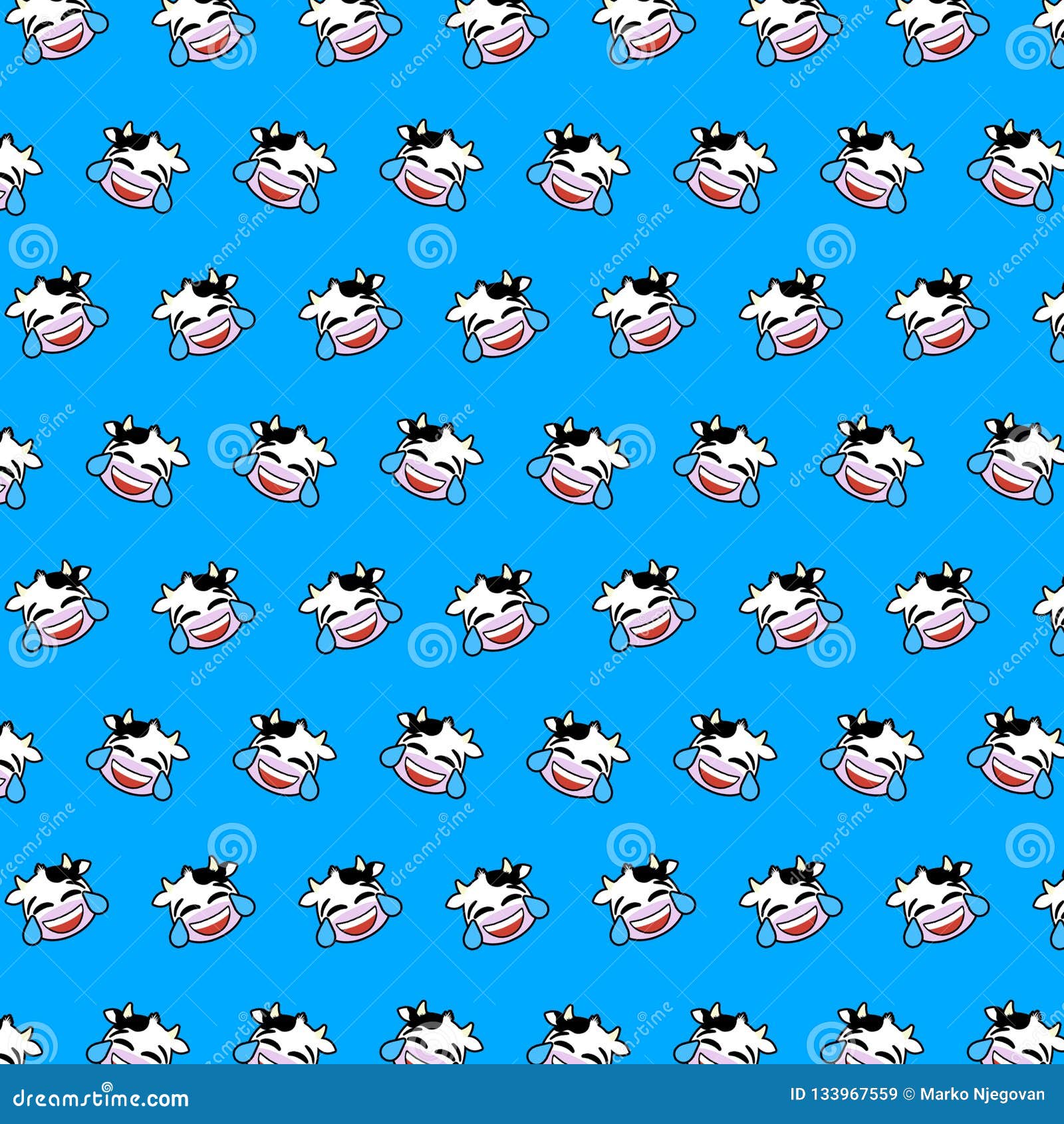 Cow emoji pattern 04 stock illustration. Illustration of icon 133967559