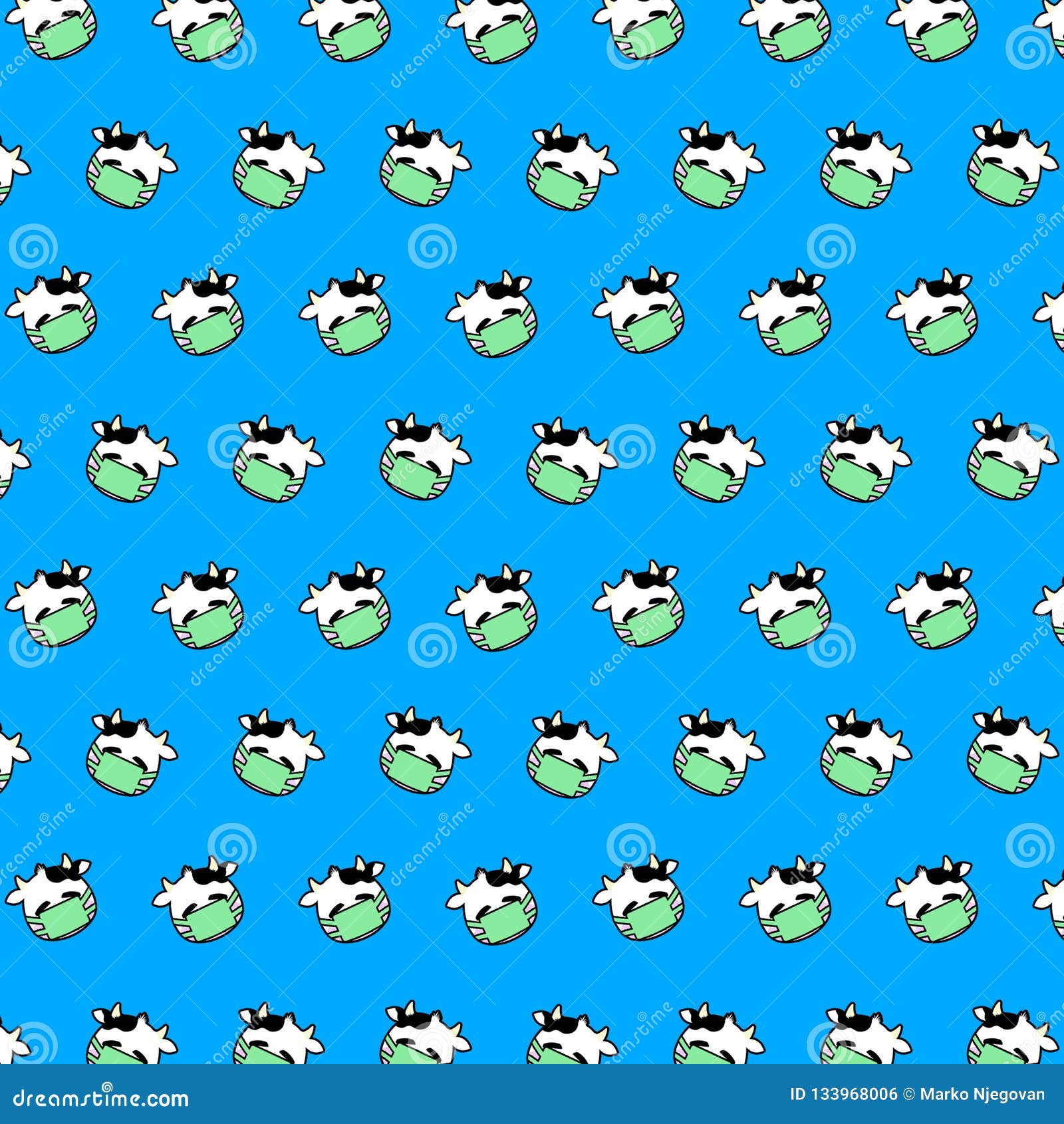 Cow emoji pattern 68 stock illustration. Illustration of print