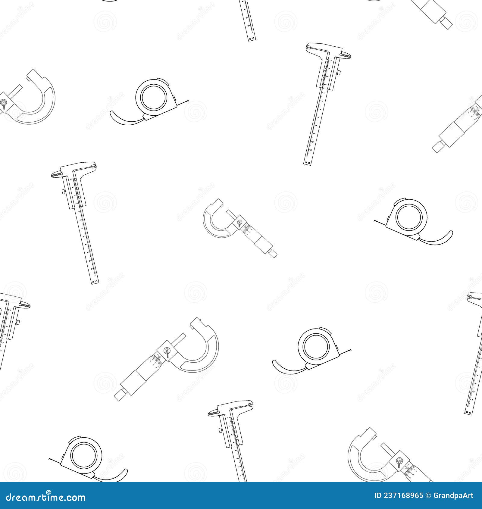 Pattern of Flat Just a Vernier Caliper and Micrometer Smooth, Tape