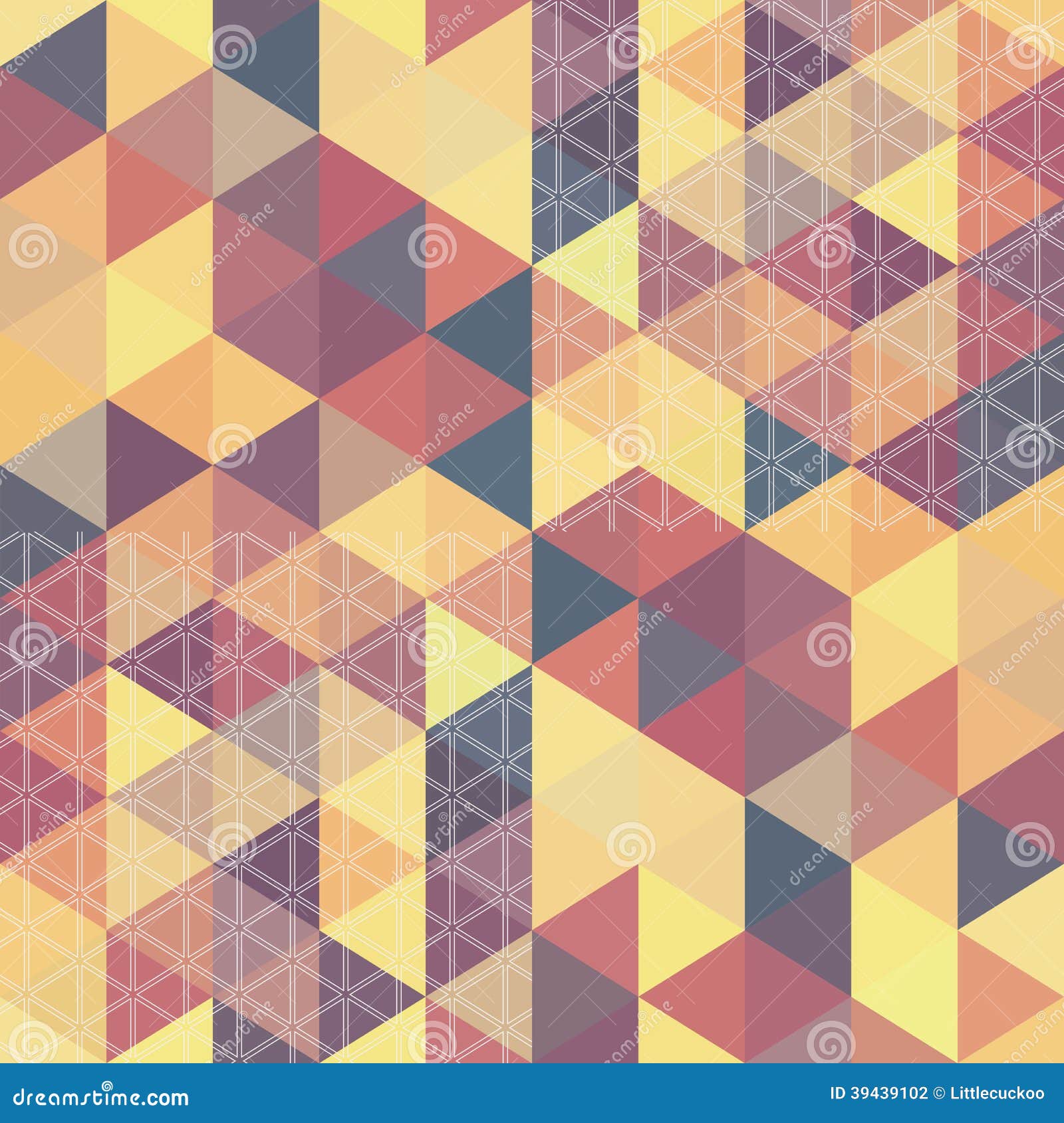 Pattern Geometric Hexagon. With Triangles Stock Vector Illustration