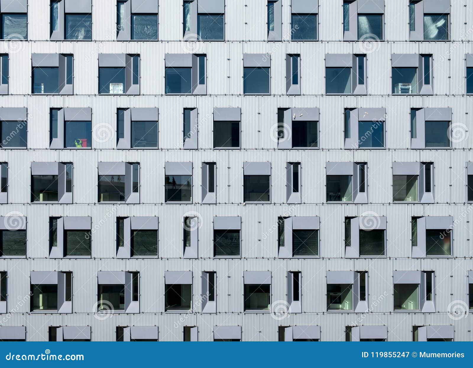 Pattern Glass Windows on Residence Building Stock Image Image of gray