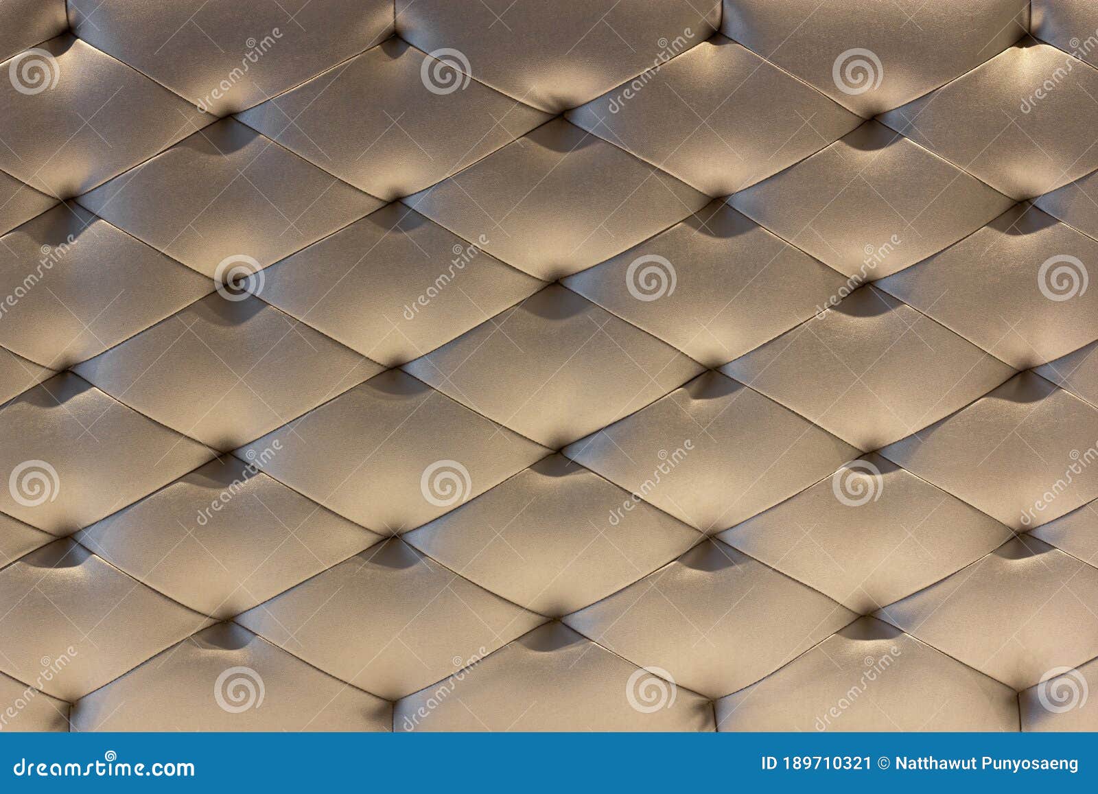 Pattern of Gold Leather Upholstery Sofa Background Stock Image - Image