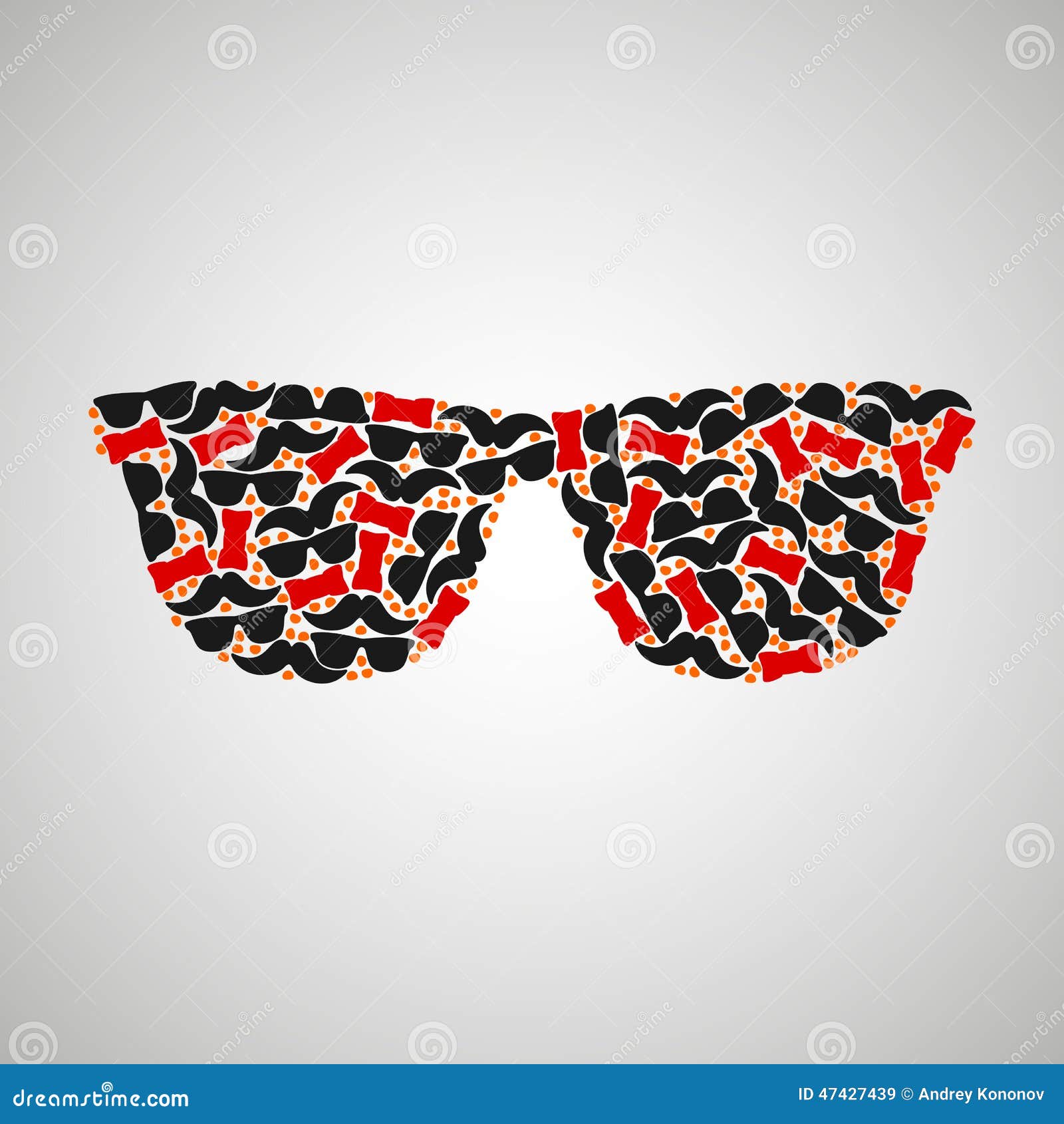 Pattern hipster color stock vector. Illustration of glasses 47427439