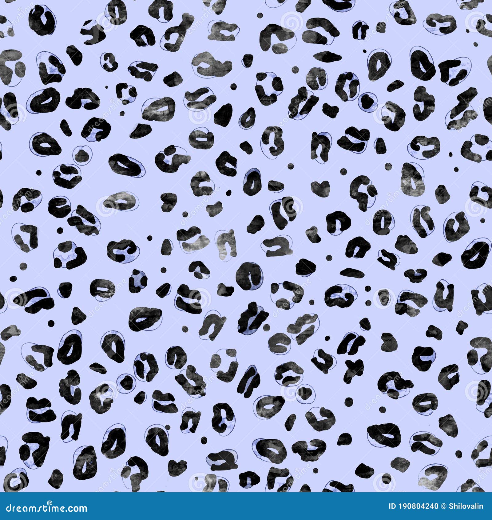 Pattern, Imitation of Leopard Spots, Blue Background Stock Illustration ...