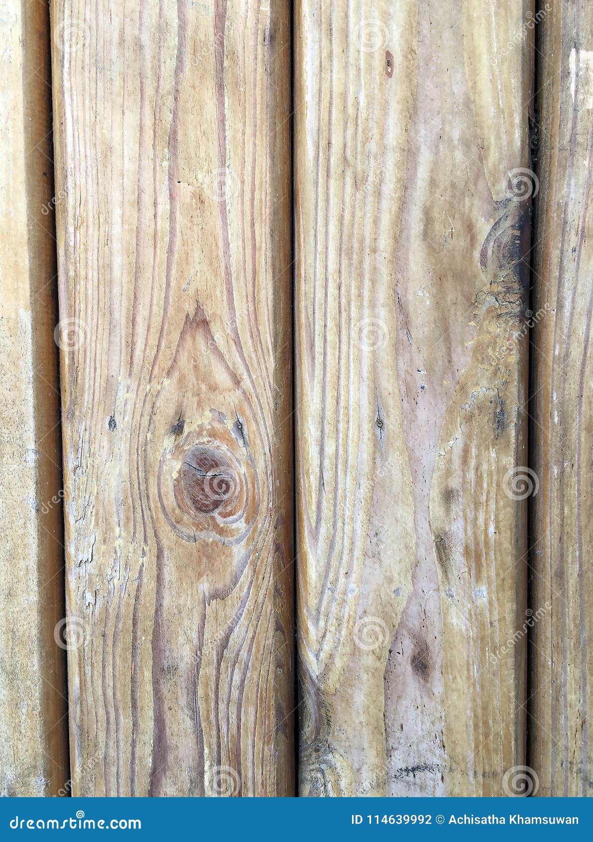 Pattern of Light Brown Vertical Wood Panel. Stock Photo Image of