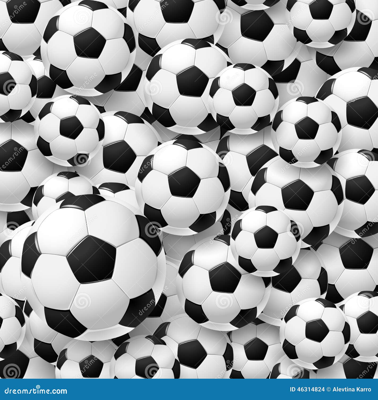 Pattern Made of Football Soccer Ball. Stock Vector - Illustration of ...