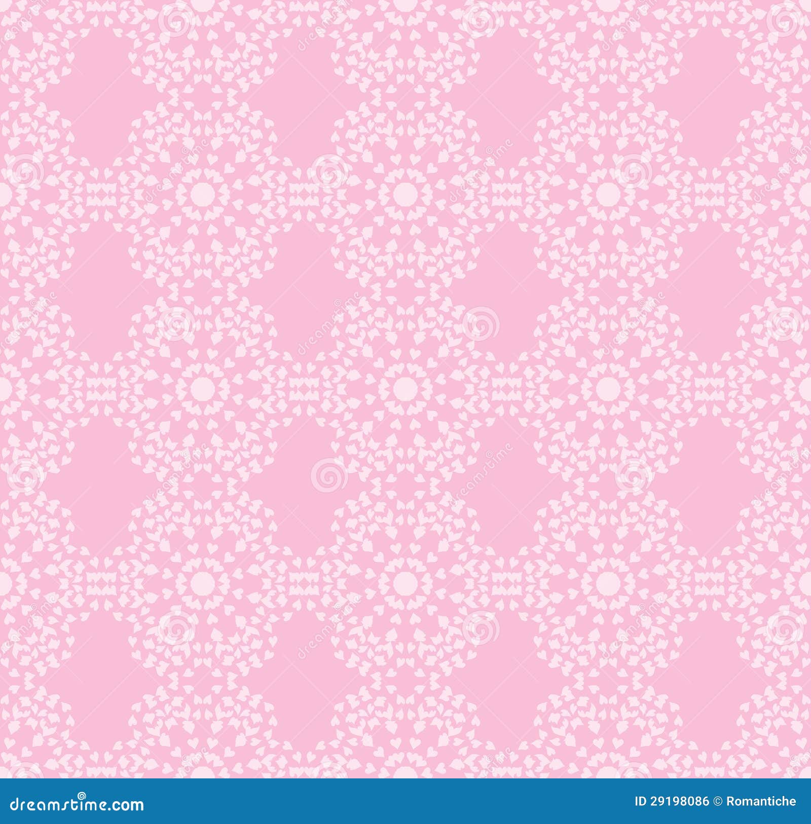 Pink seamless pattern made of valentines