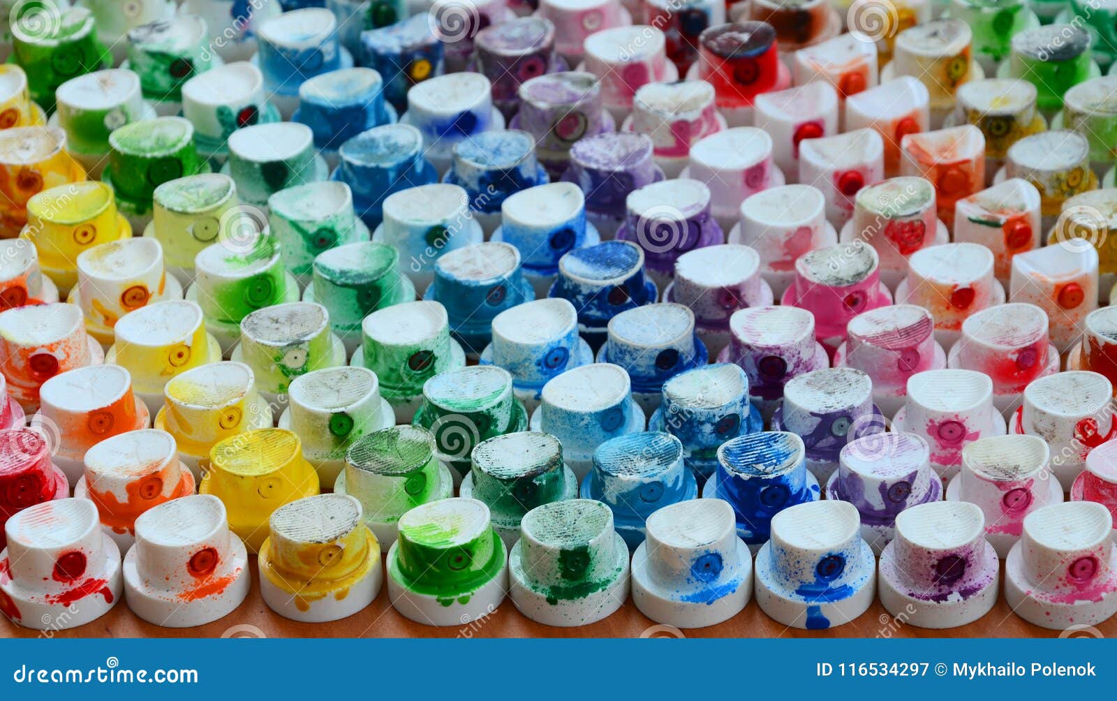 A Pattern from a Many Nozzles from a Paint Sprayer for Drawing Graffiti