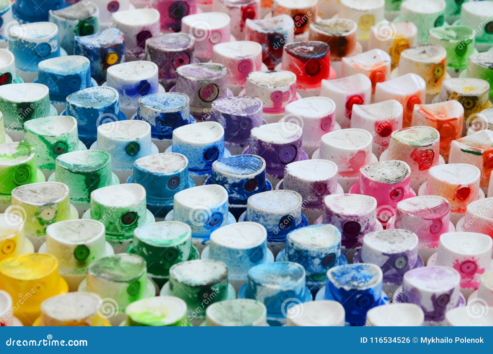 A Pattern from a Many Nozzles from a Paint Sprayer for Drawing Graffiti