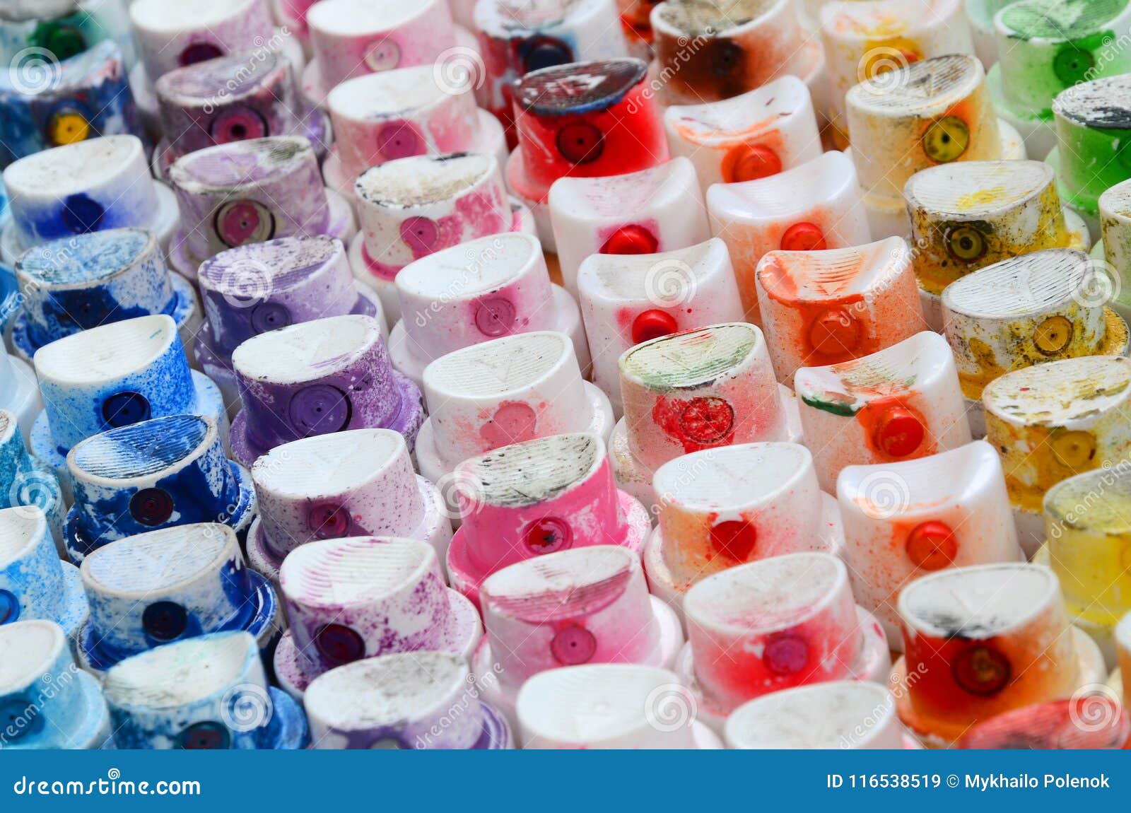 A Pattern from a Many Nozzles from a Paint Sprayer for Drawing Graffiti