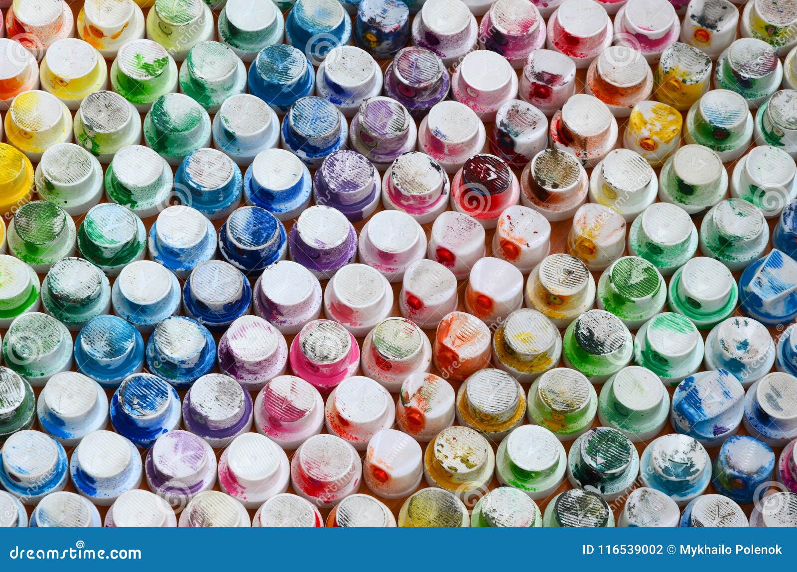 A Pattern from a Many Nozzles from a Paint Sprayer for Drawing Graffiti