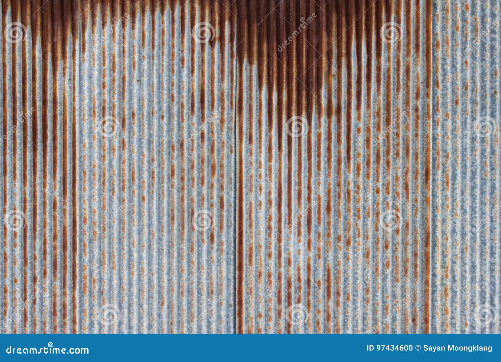 Pattern of Old Metal Sheet. Rusty Metal Sheet Texture Stock Photo