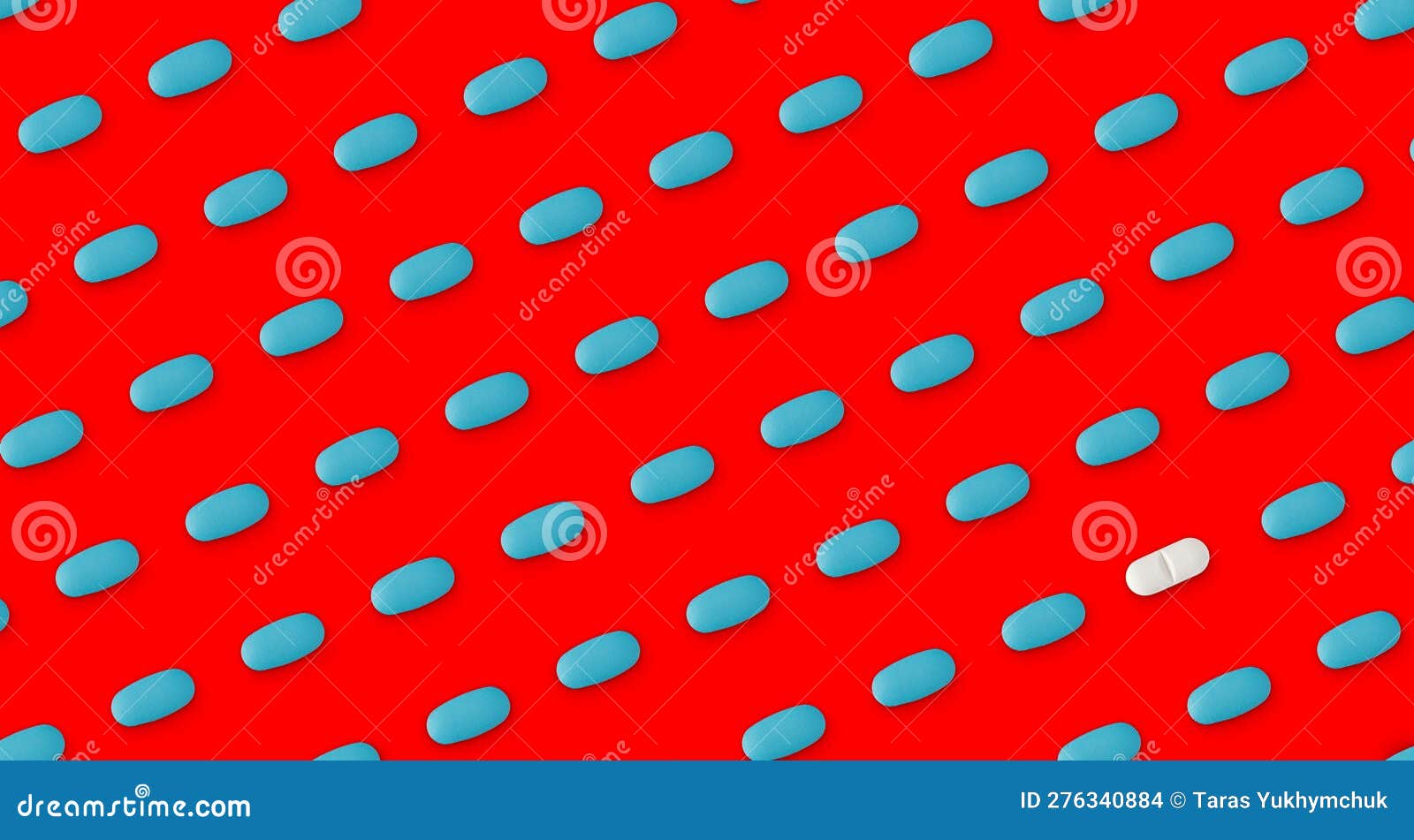 pattern of pills on a red background. many pills on a redbackground
