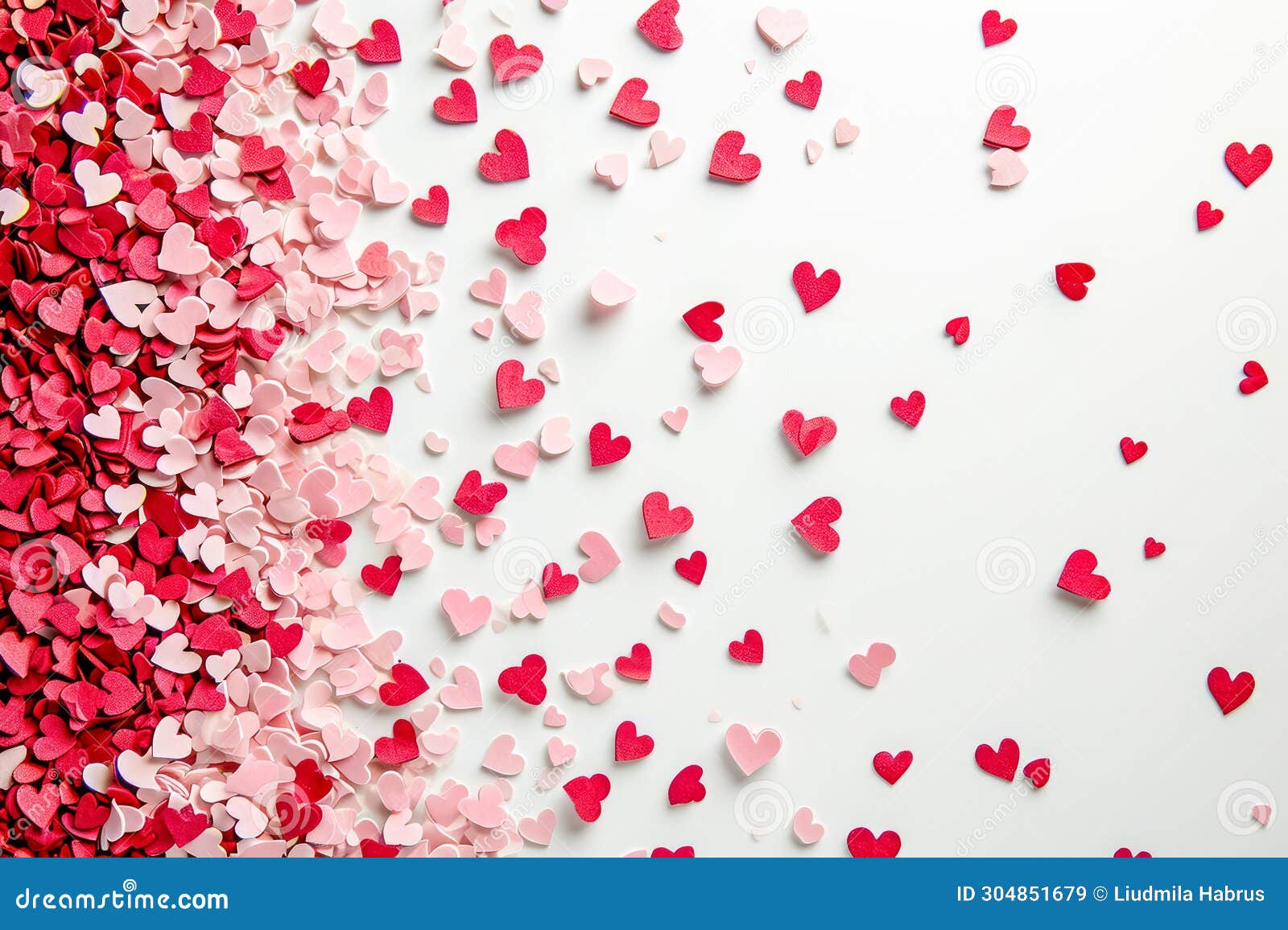 Pattern of Pink and Red Hearts