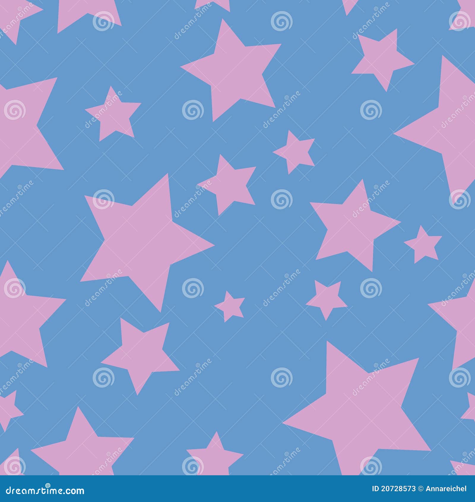 Pattern With Pink Stars On Blue Background Stock Vector Image 20728573