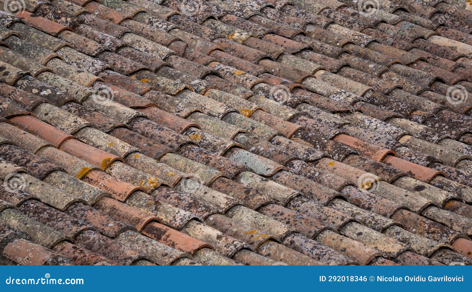 Pattern of Seamless Roof Tiles from an Old House Stock Photo Image of