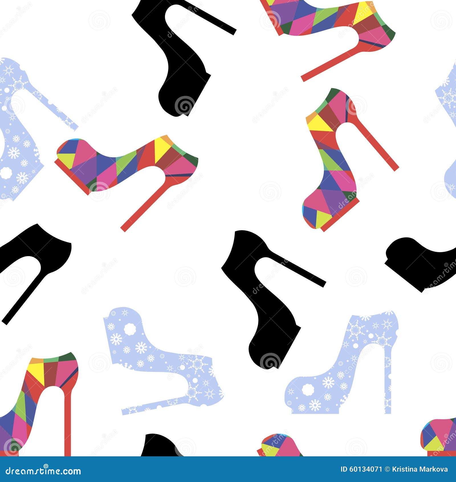 Pattern Shoes Fashion Background Vector Stock Vector - Illustration of