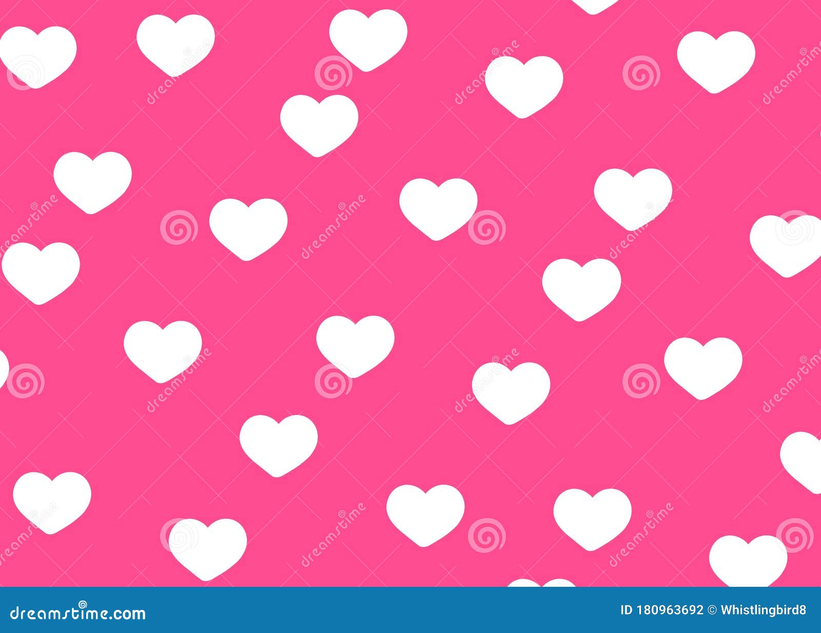 Pattern of White Heart on Pink Background Stock Illustration