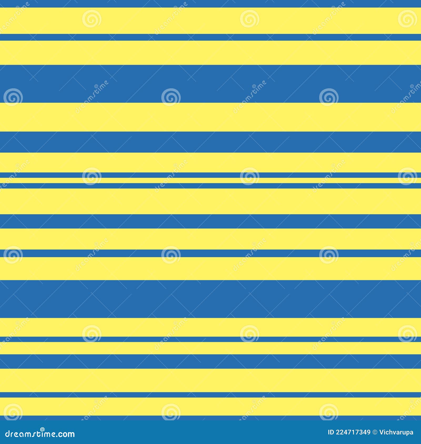 Pattern, Yellow Stripes on a Blue Background, Vector Illustration Stock