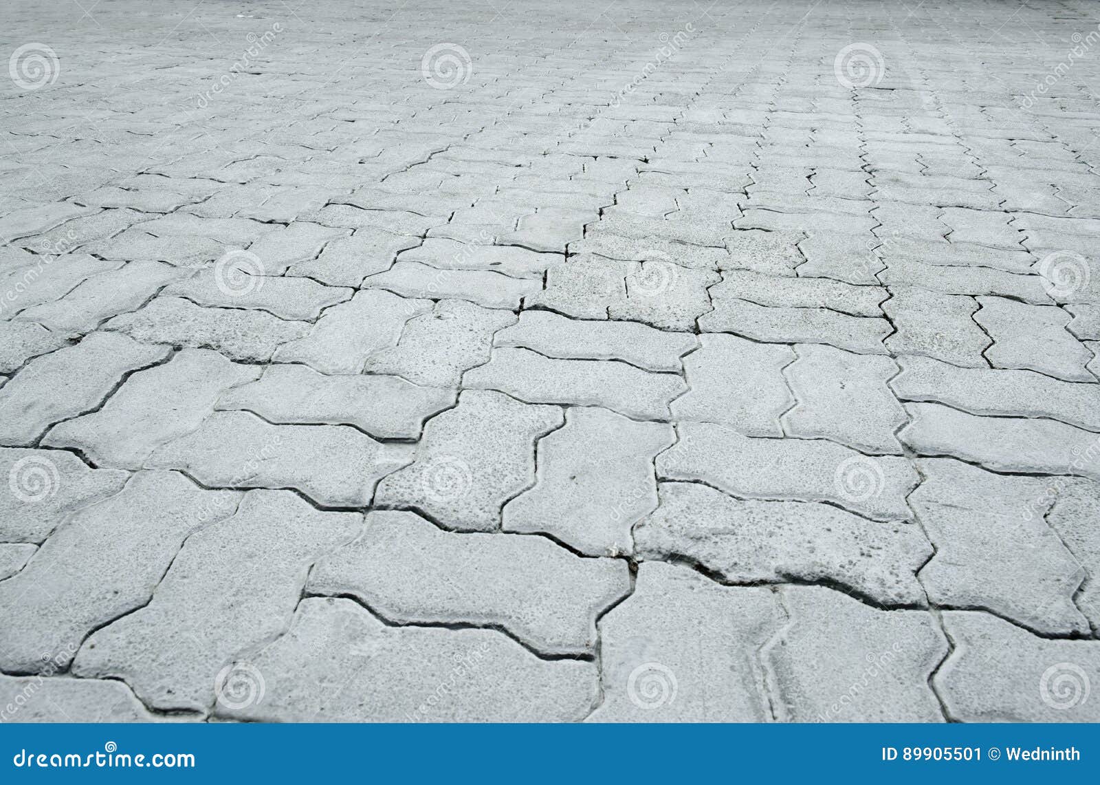 Patterned Paving Tiles, Cement Brick Floor Background Stock Image