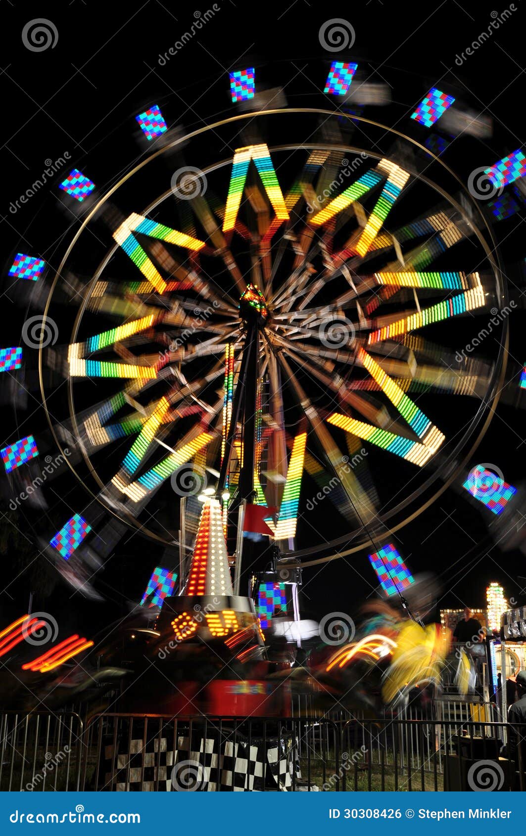 Spinning carnival ride stock photo. Image of fair, revolution 30308426
