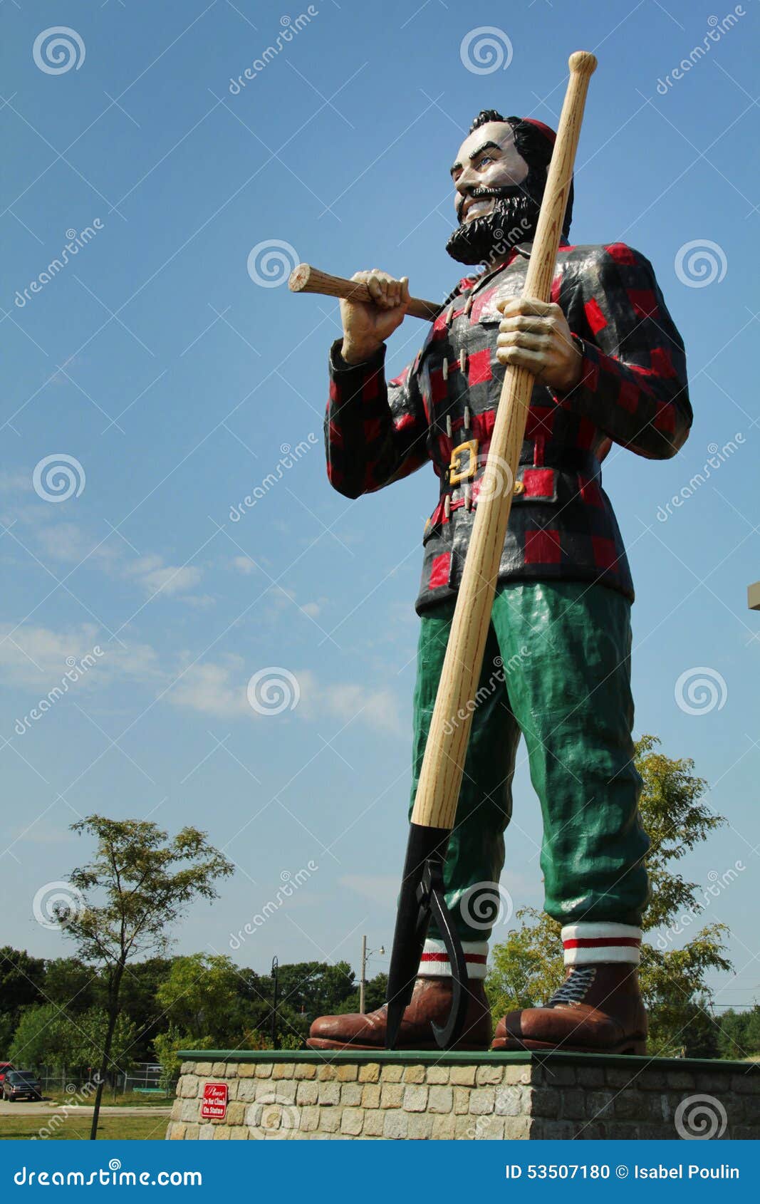 Paul Bunyan Statue image éditorial. Image du statue, bleu 53507180