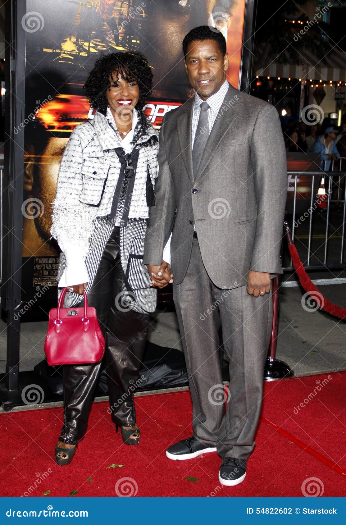 Pauletta Pearson En Denzel Washington Redactionele Fotografie - Image