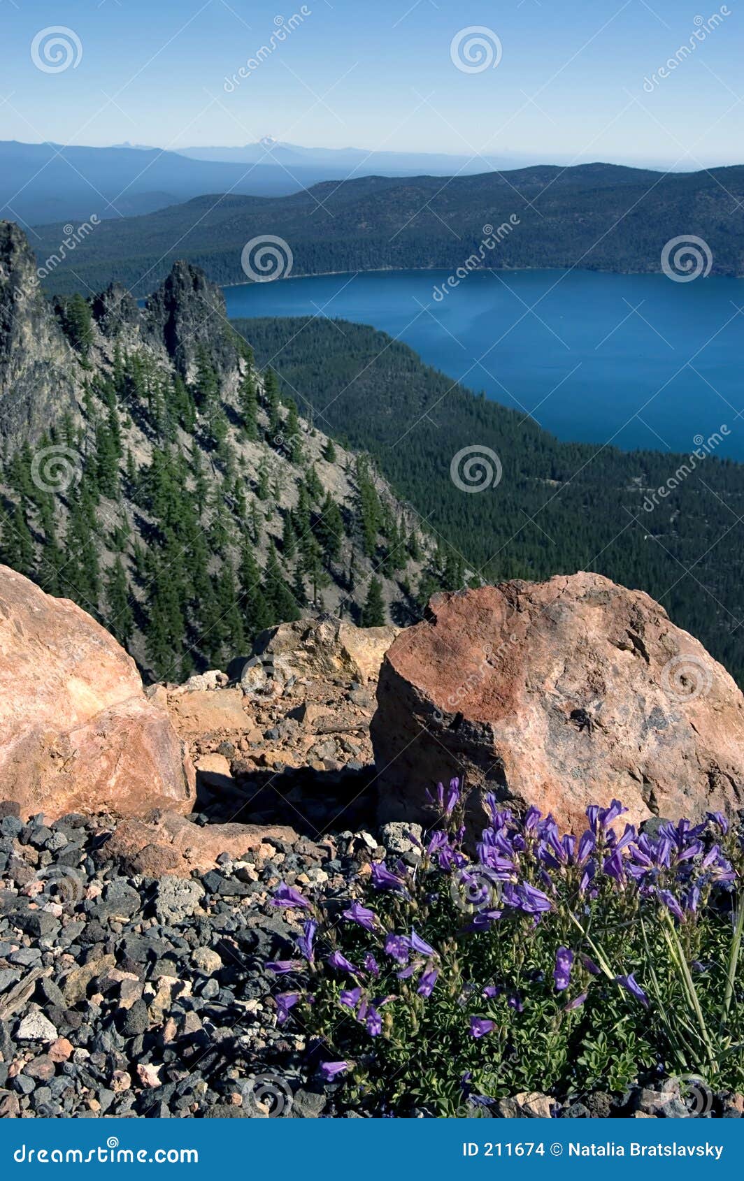 Paulina Lake stock photo. Image of range, exploring, scenery 211674