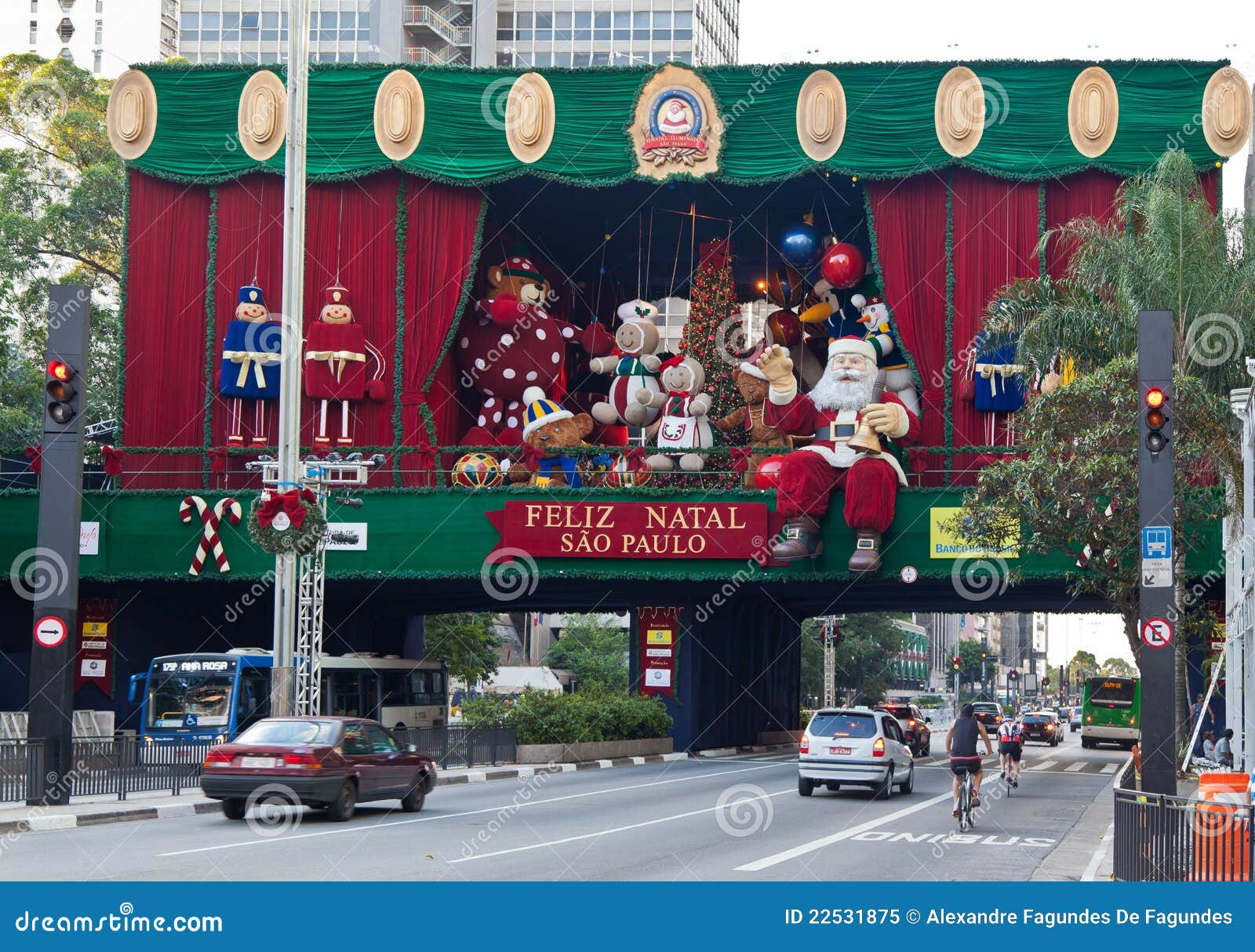 Paulista Avenue Christmas Decoration Brazil Editorial Image ...