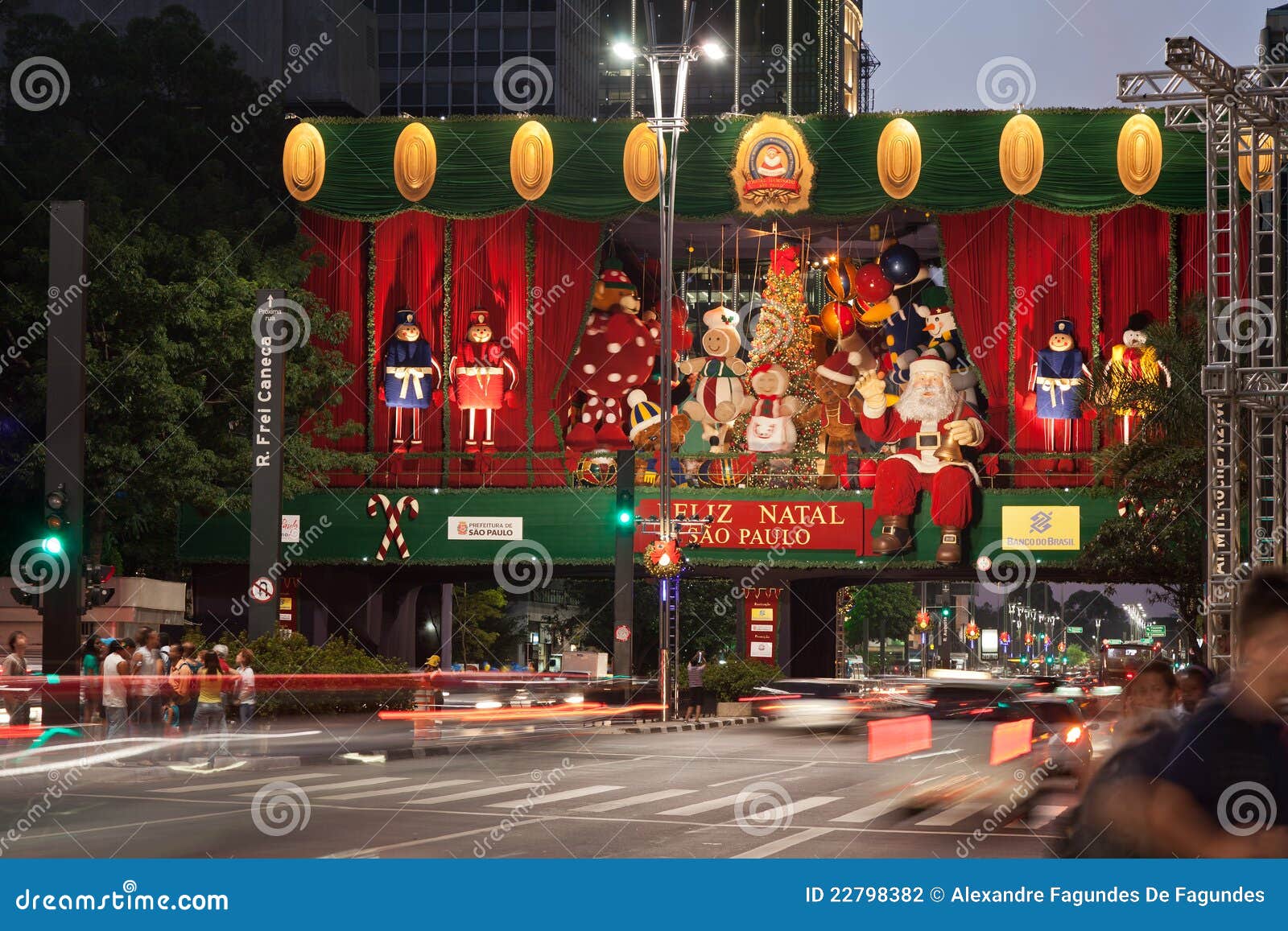 Paulista Avenue Christmas Decoration Brazil Editorial Photography ...