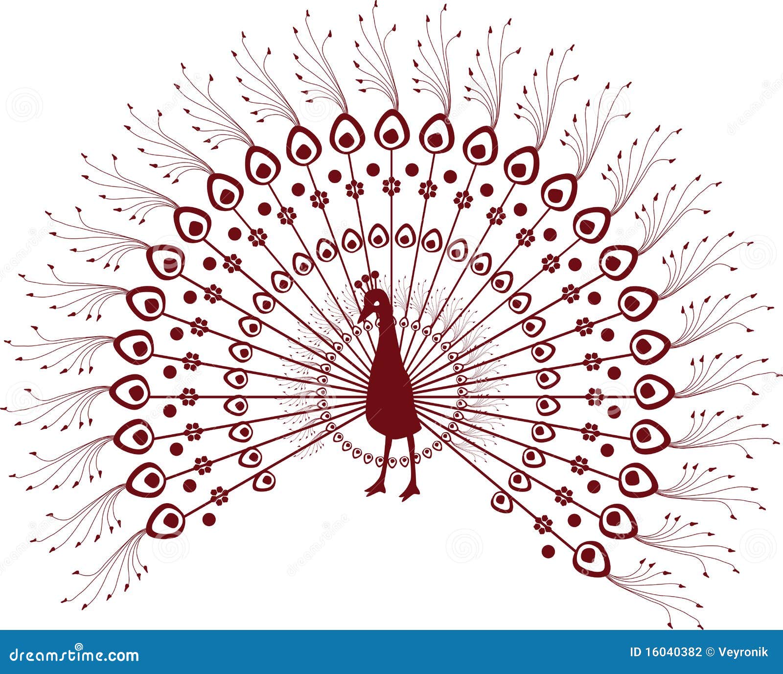Pavão do Henna ilustração do vetor. Ilustração de cauda - 16040382, image size:1600x1377