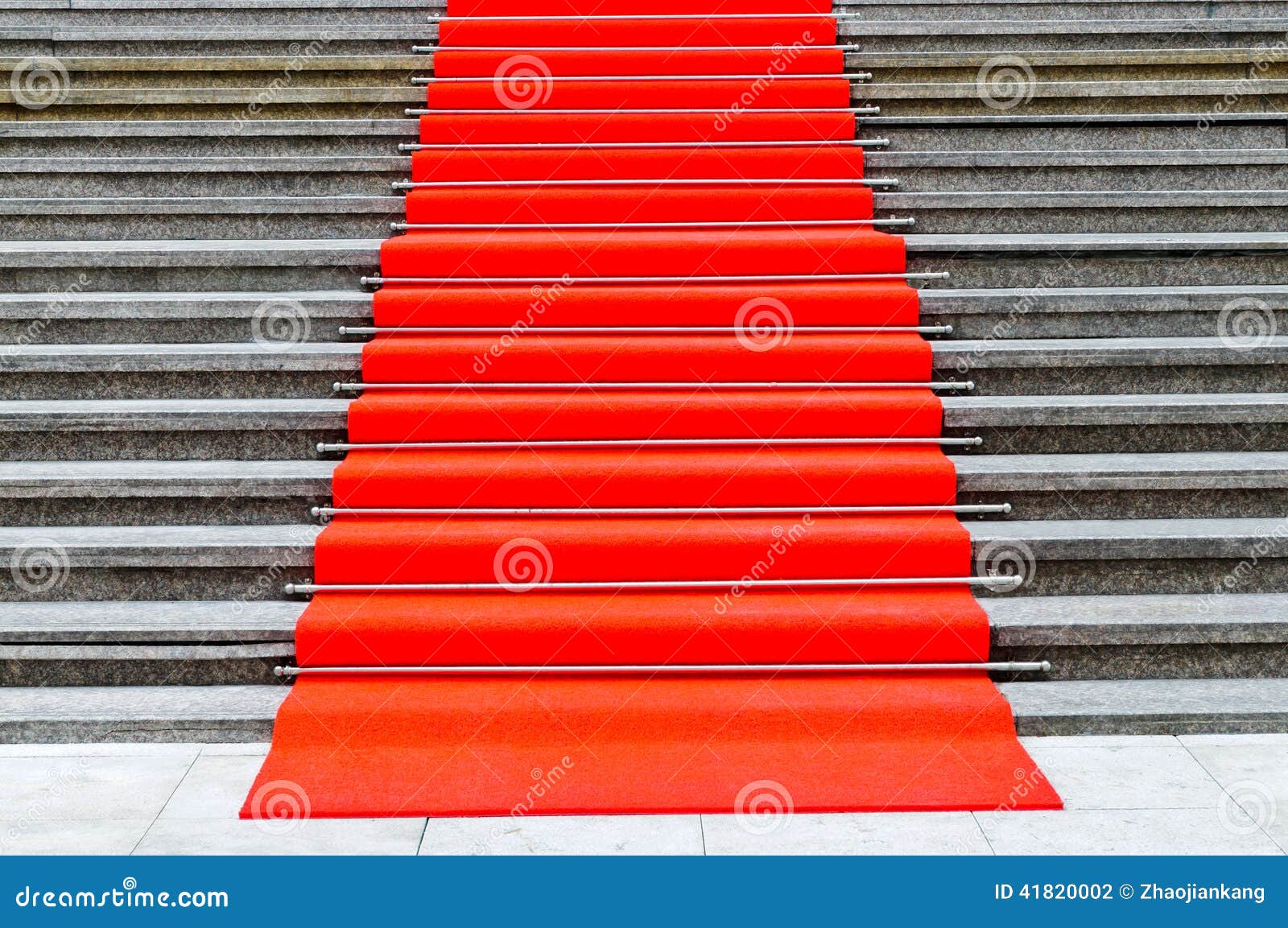 pave in red carpet stairs