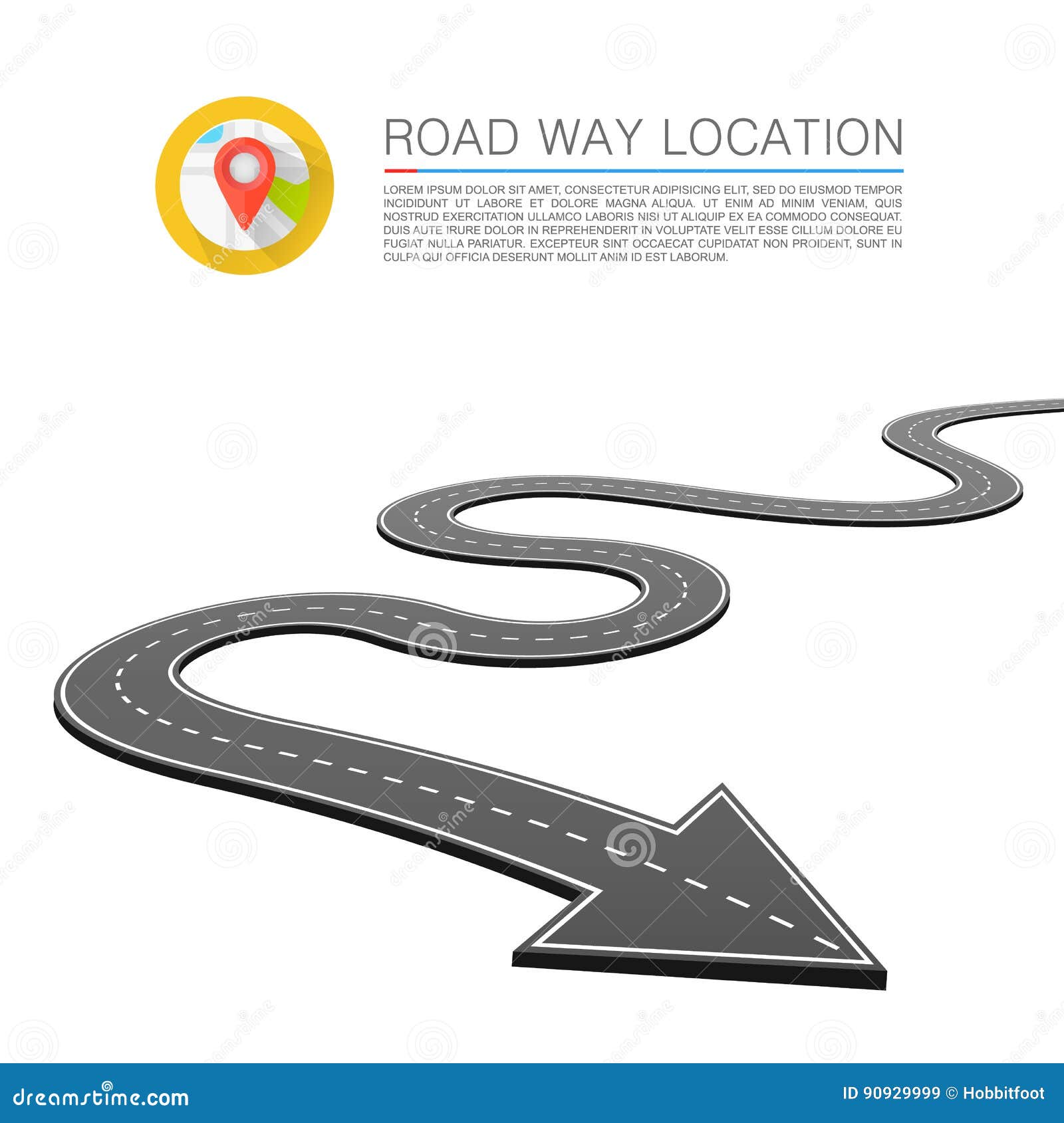 Map With Road And Location Icon Set. Vector On Isolated White