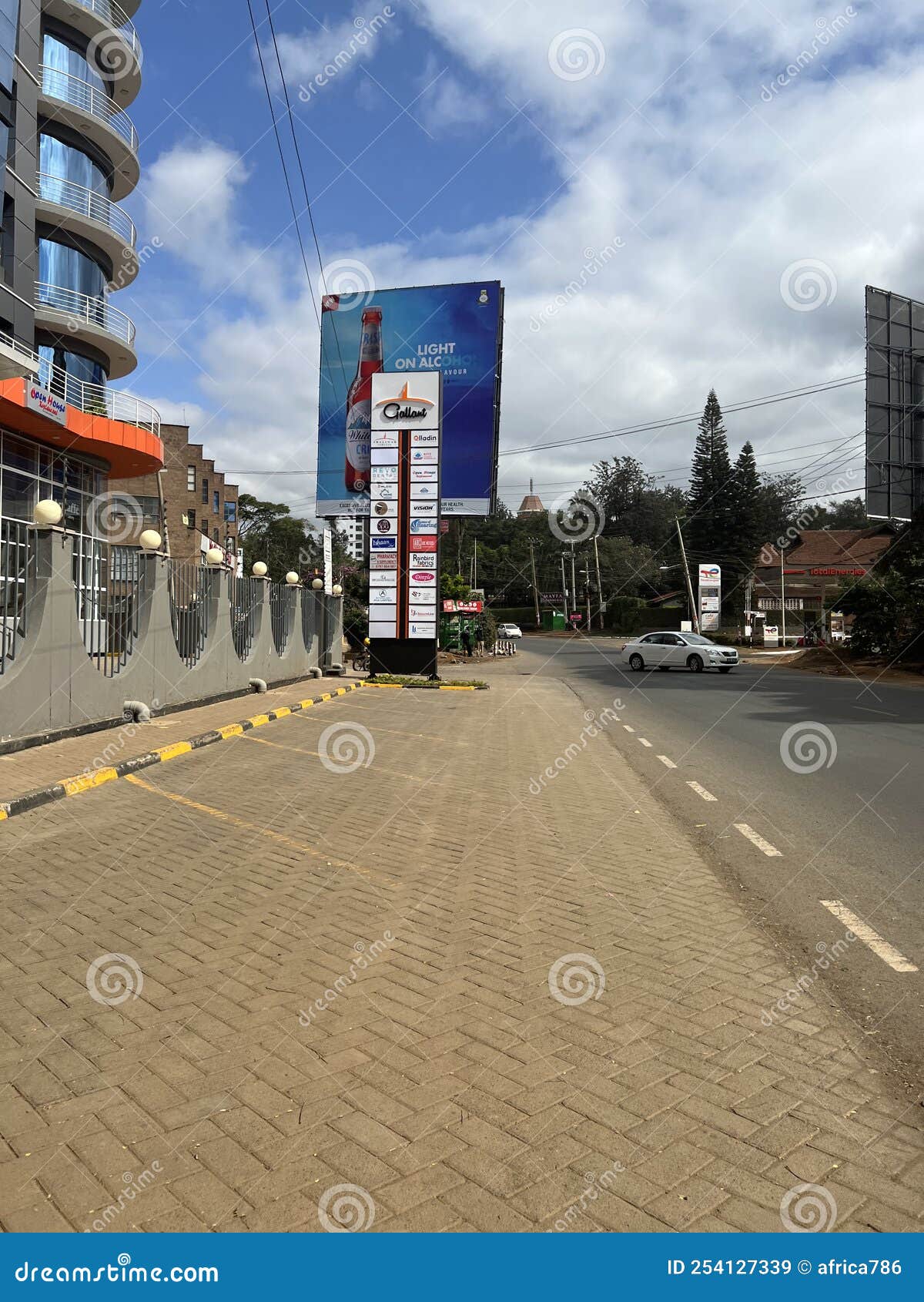 Paved Sidewalks in Parklands Area in Nairobi Kenya Editorial Stock