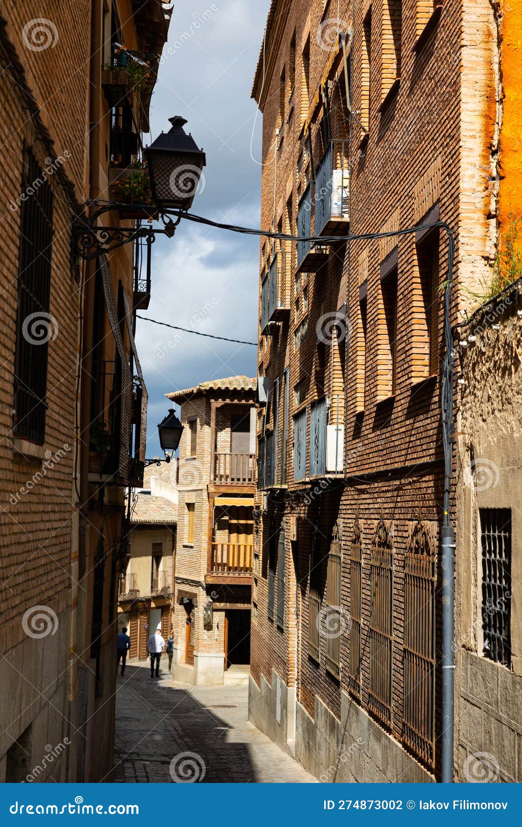 Paved Streets of Old Toledo Stock Photo Image of spain, alleyway