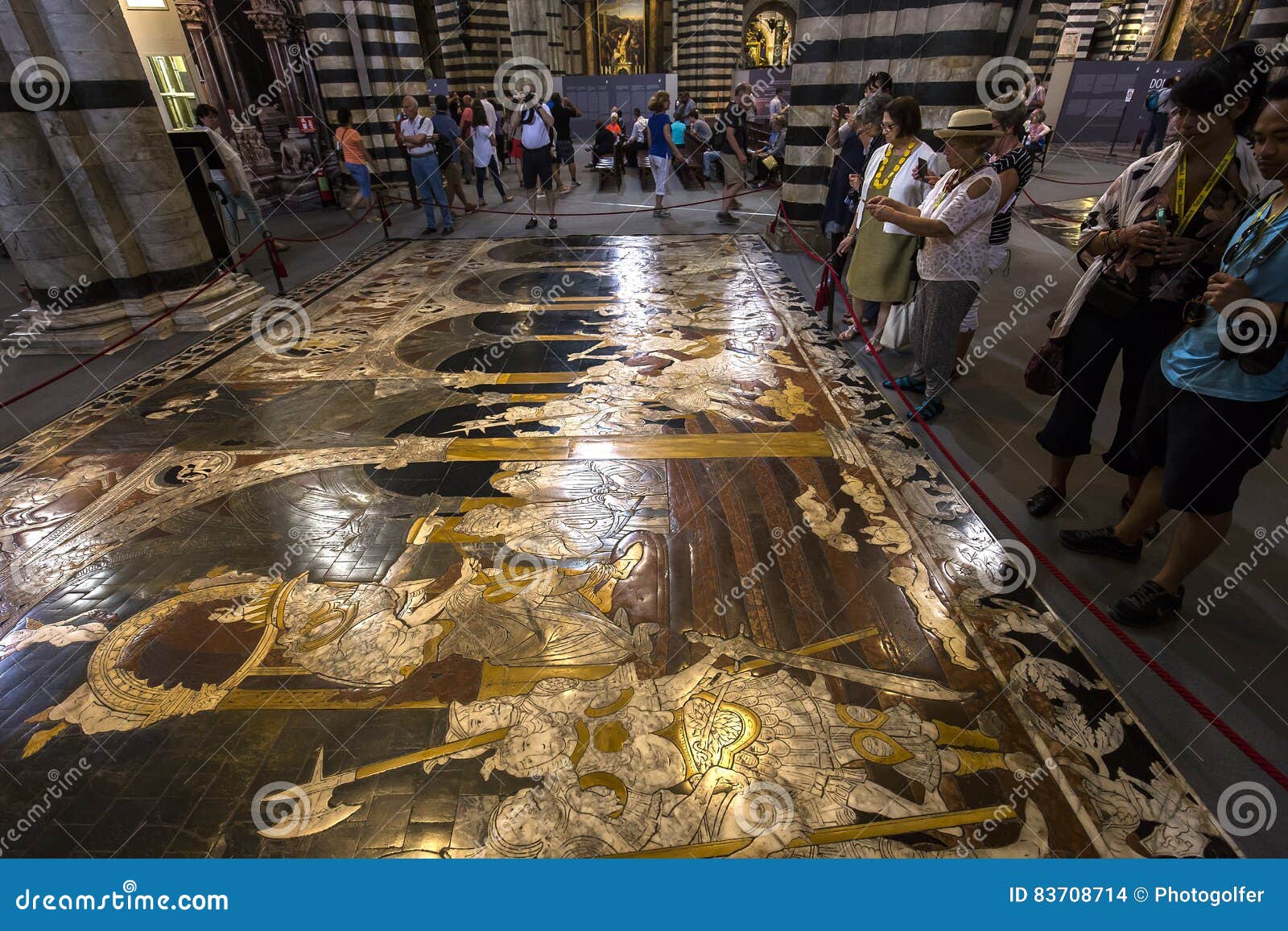 The Pavement Of Siena Cathedral Siena Italy Editorial Stock