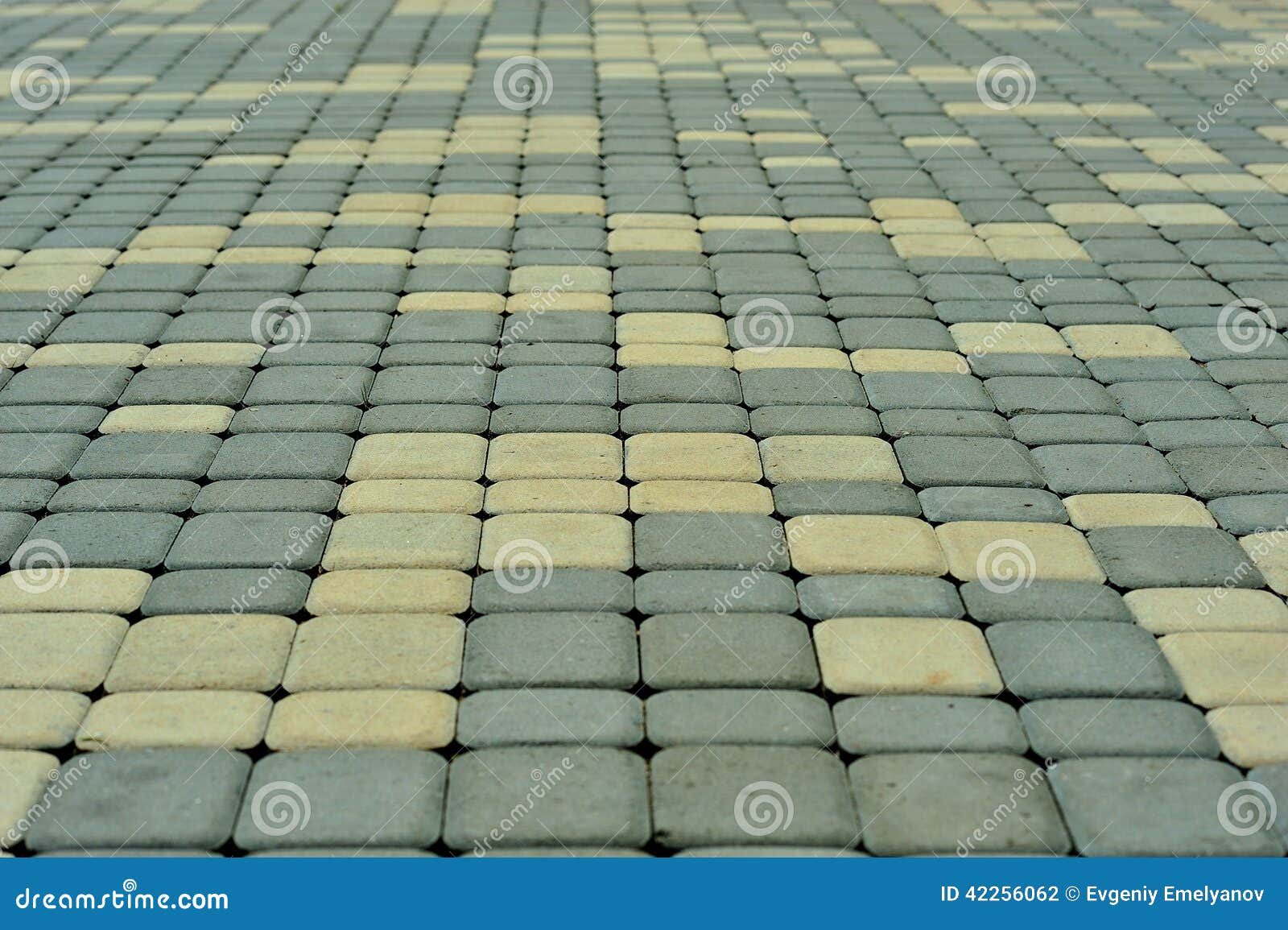 Желтый цвет зоны Pavers лежа серый