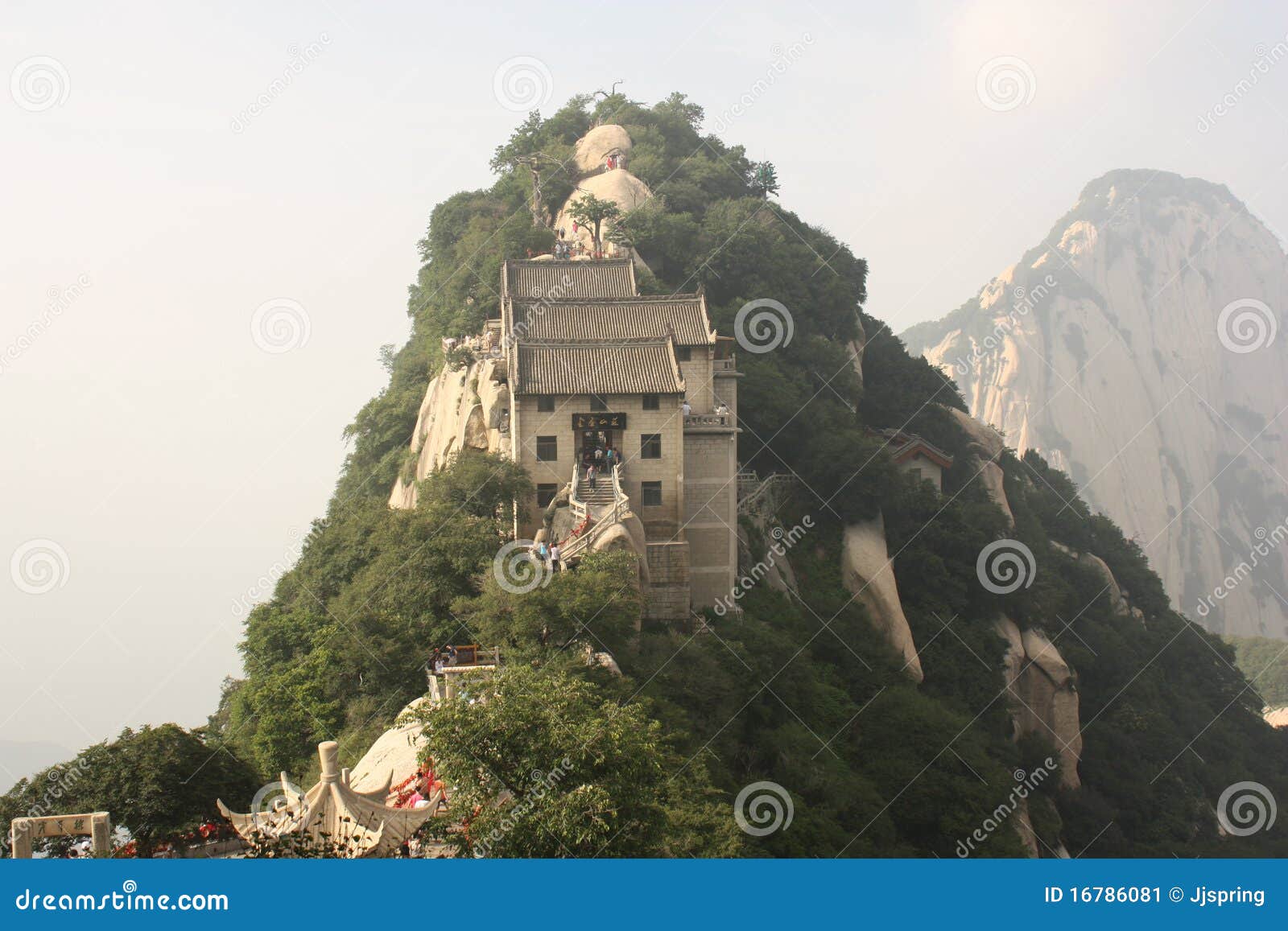 pavilion at hua shan mountain in china