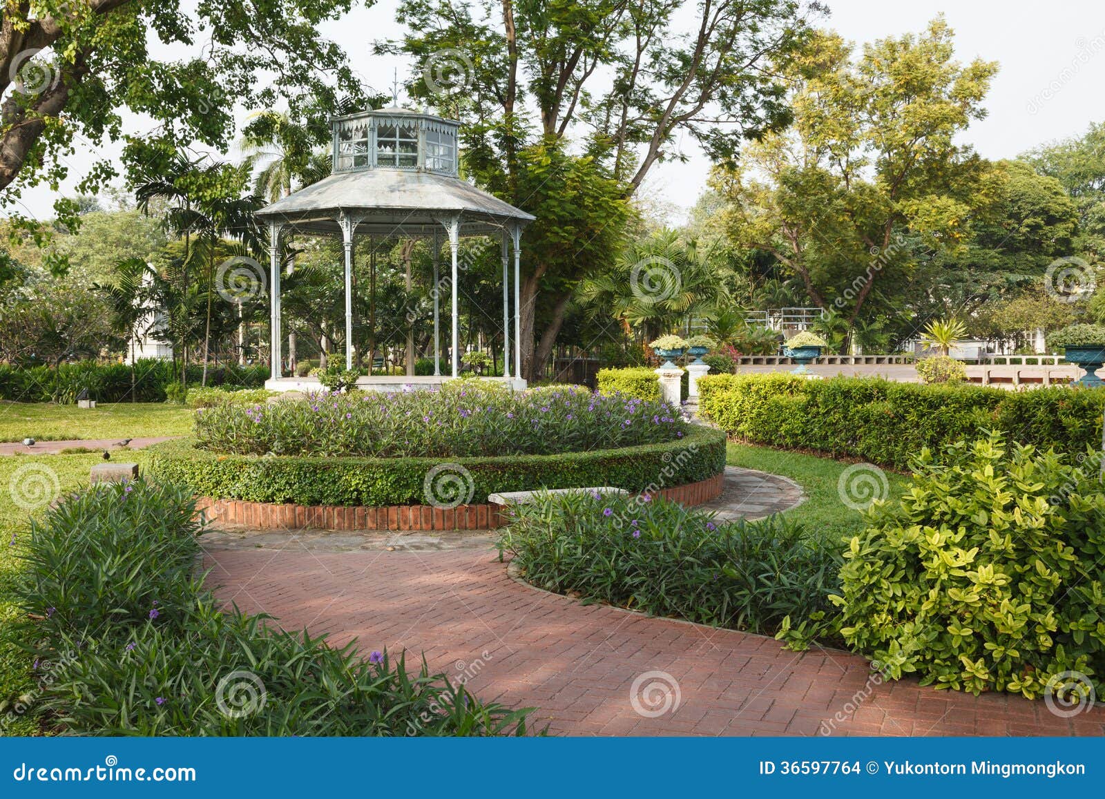 Pavilion in the park stock photo. Image of fresh, park 36597764