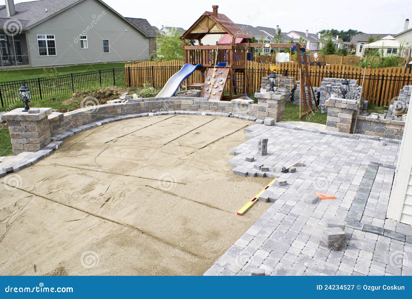 paving the patio