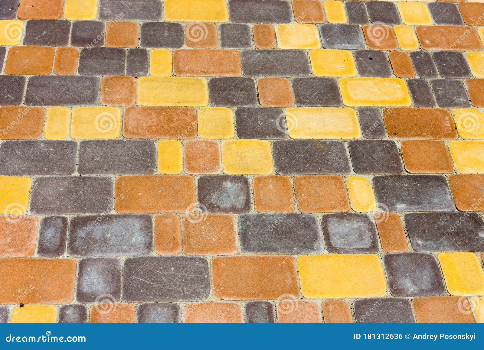 Paving Stones Made of Colored Stock Photo Image of rock, block 181312636