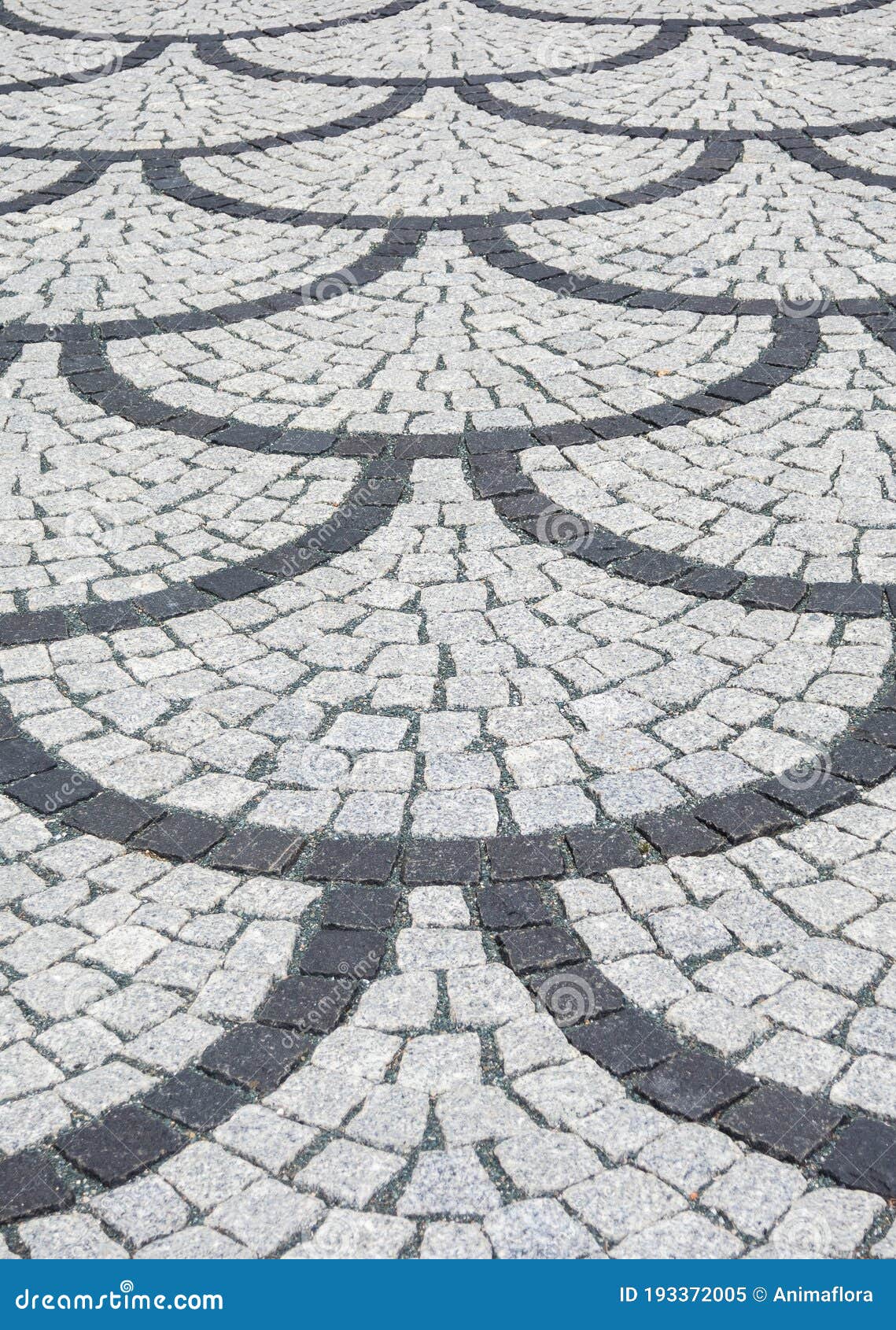 paving stones in scale pattern