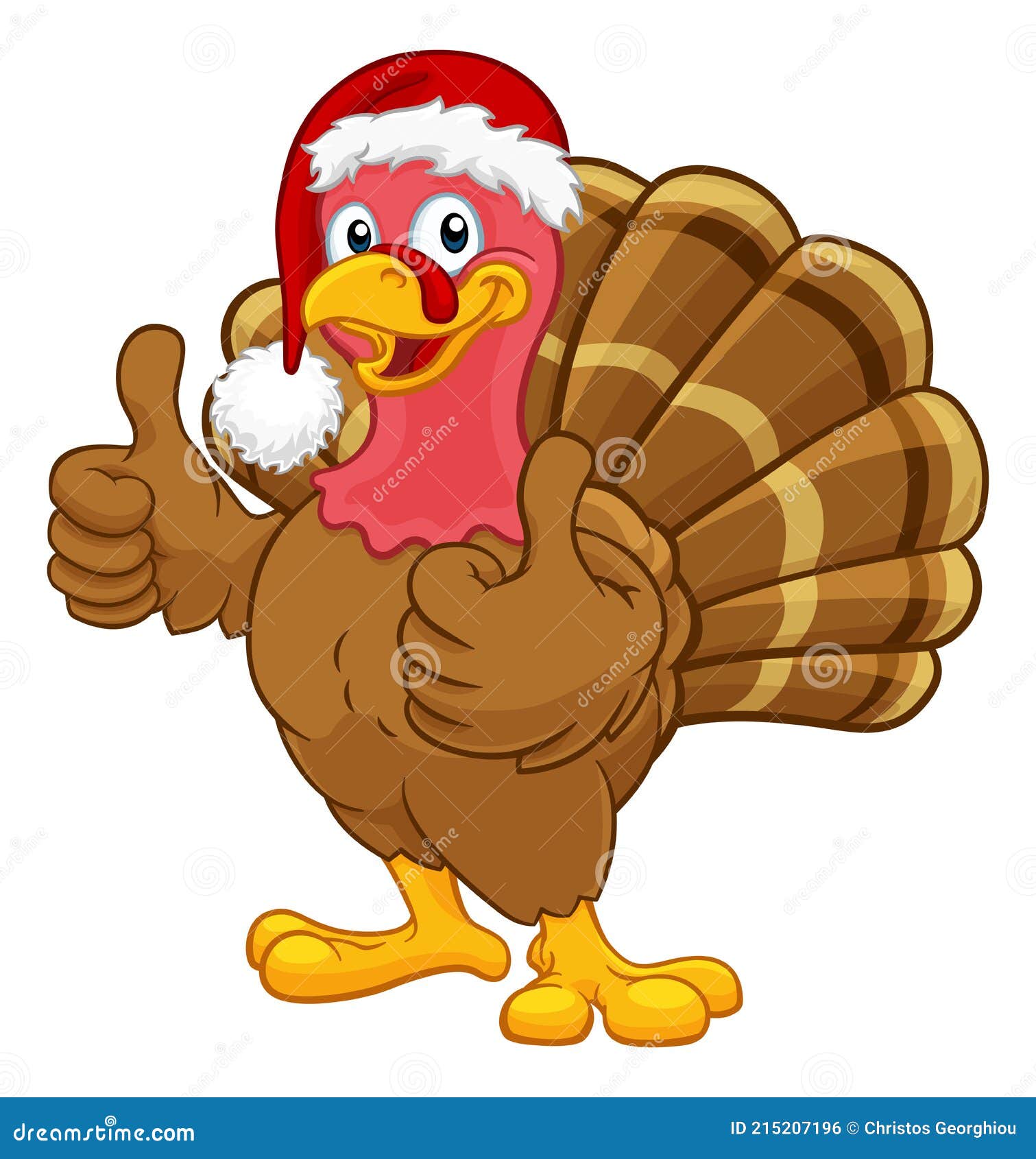 Pavo En Santa Sombrero Navidad Acción De Gracias Dibujos Animados  Ilustración del Vector - Ilustración de alimento, thanksgiving: 215207196