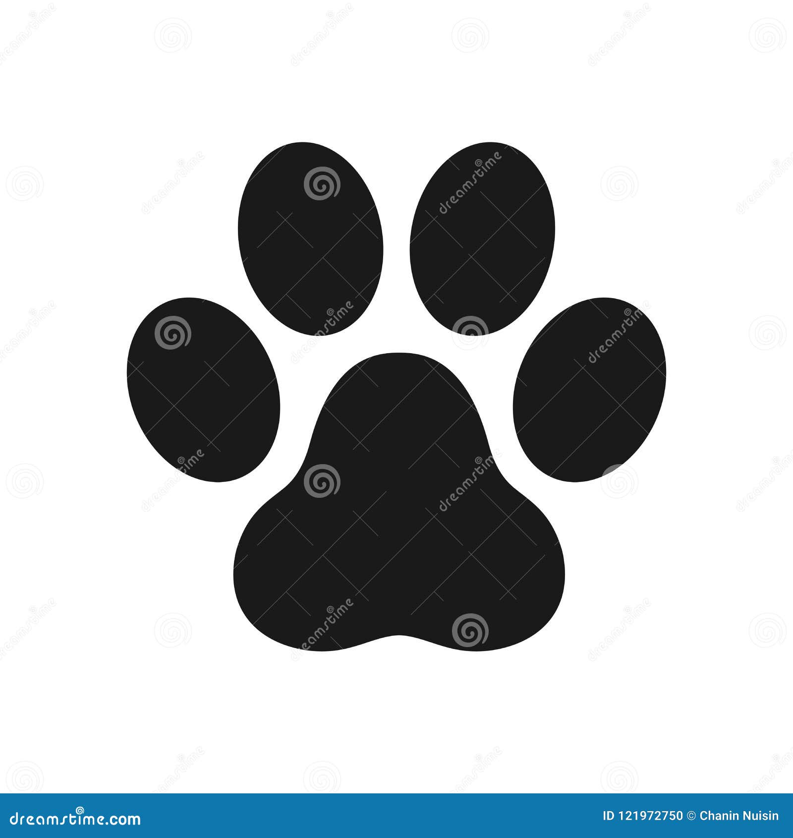 Paw Icon Dog Paw Cat Paw Logo Footprint Vector Illustration Stock - footprint, 121972750