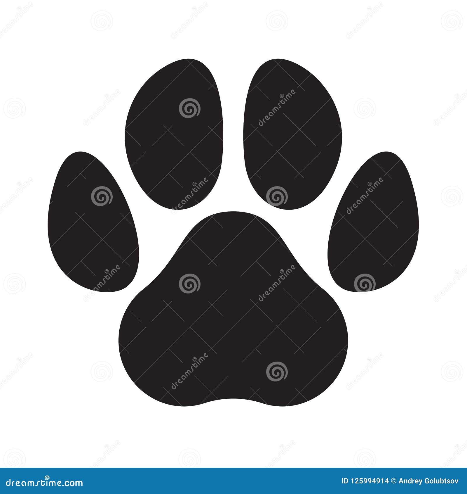 Predator footprint wild animals paw prints cat Vector Image
