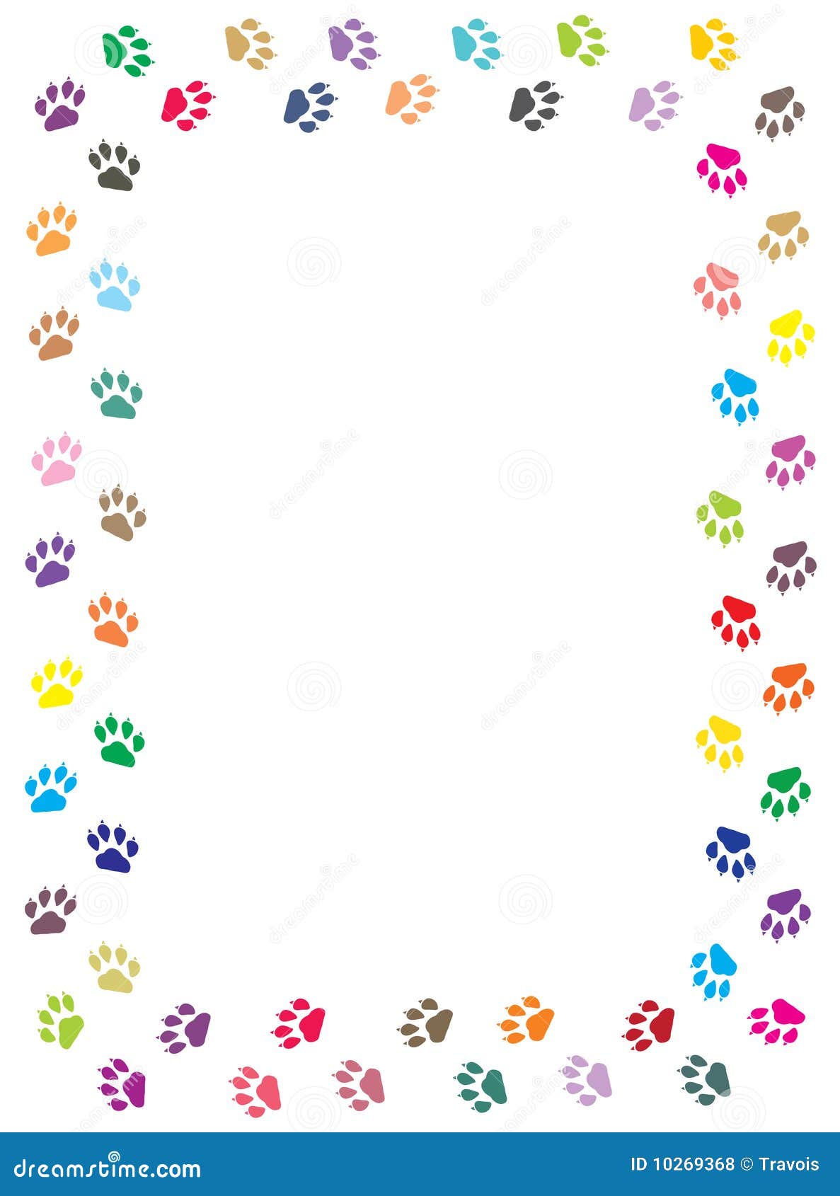 free clipart dog paw print border - photo #43